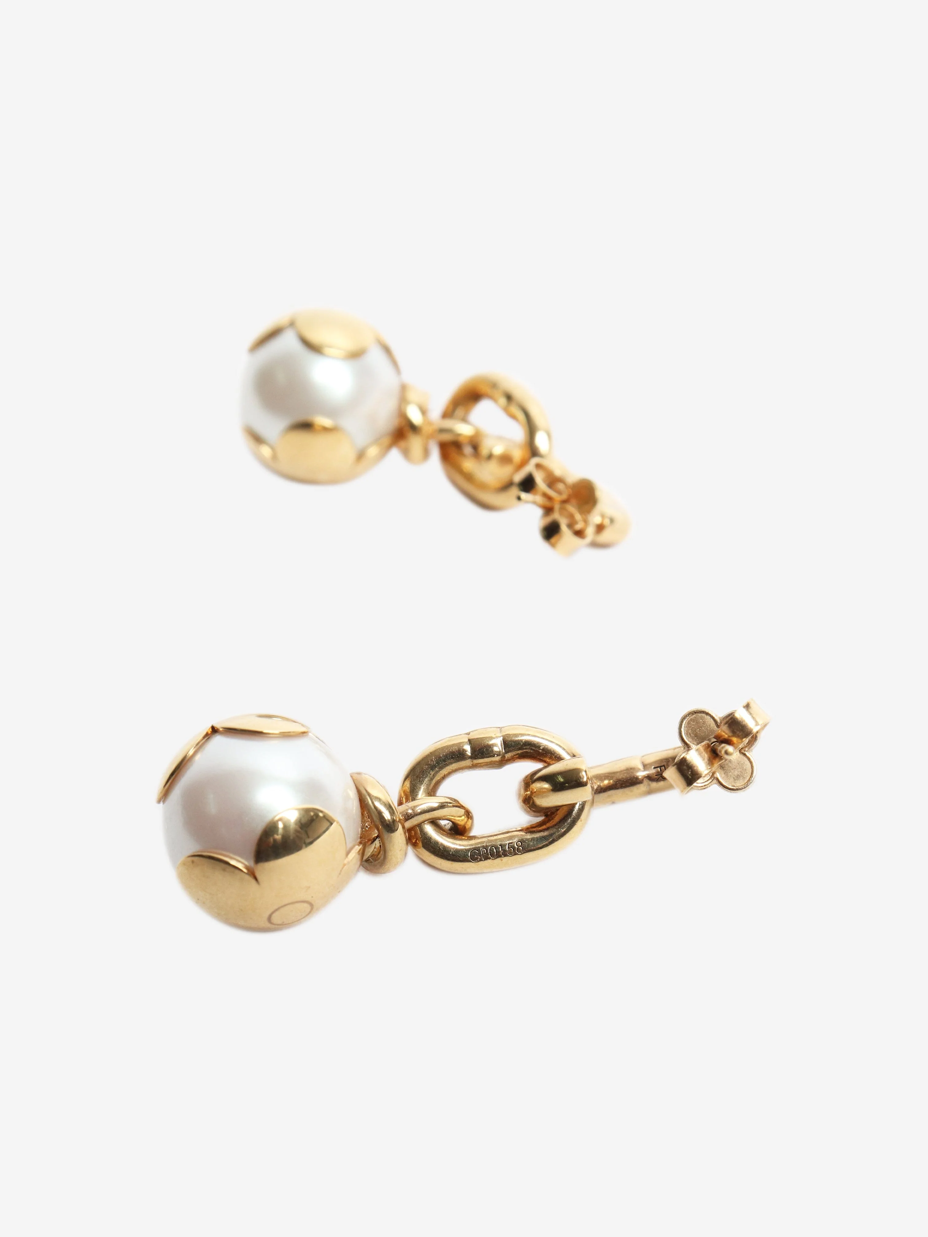 Gold Boucle de Leureille Notty pearl earrings - Image 2