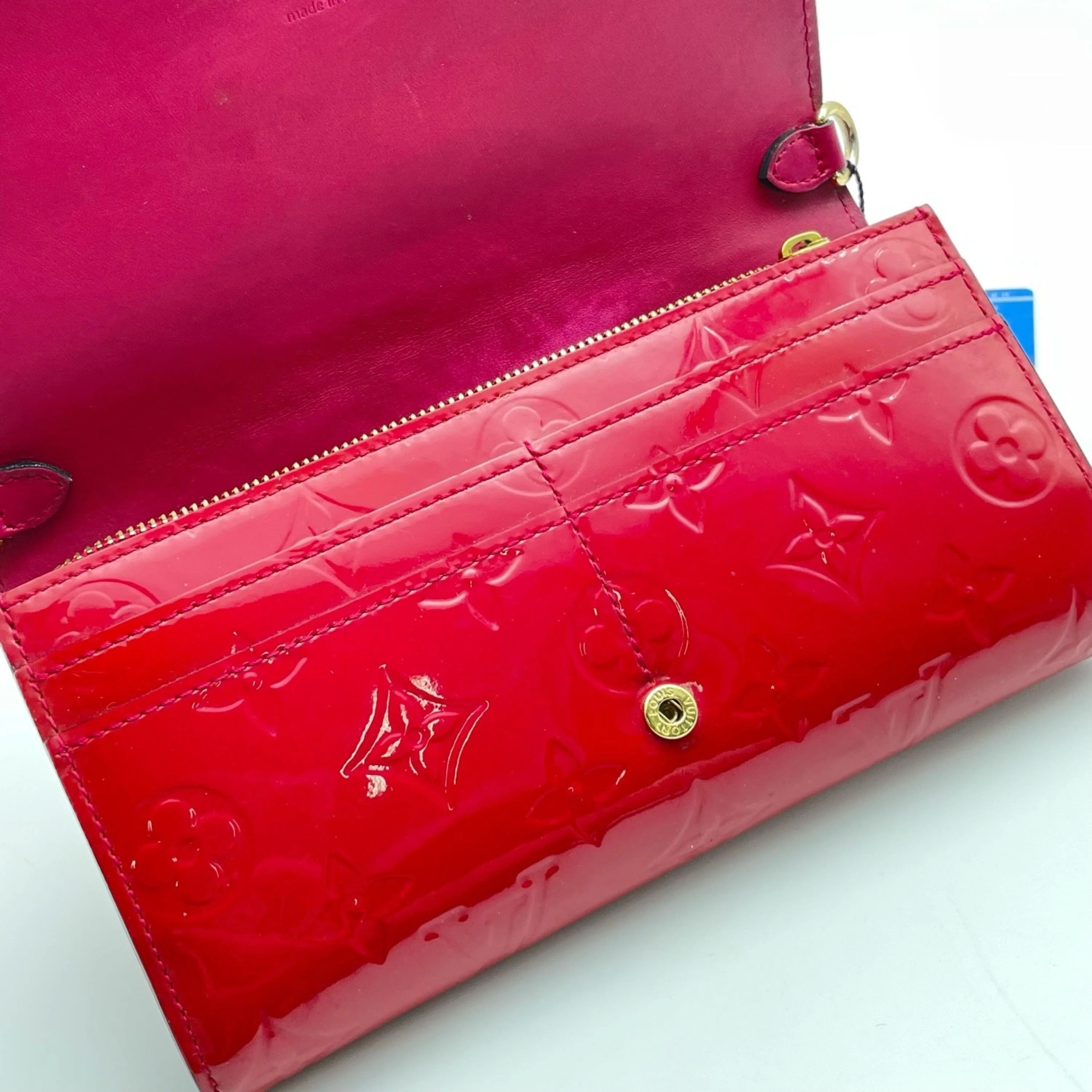 Red Monogram Vernis chain wallet - Image 2