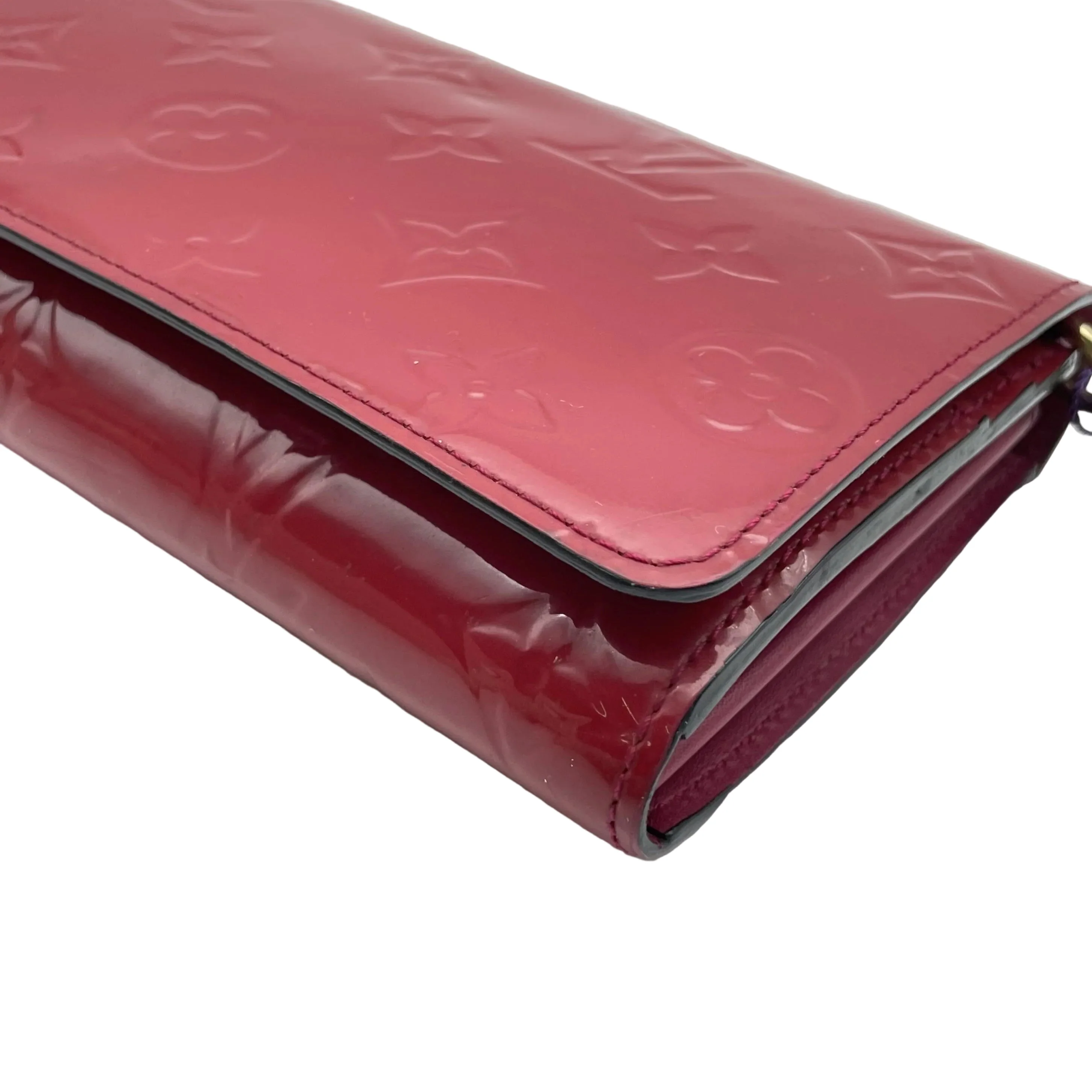 Red Monogram Vernis chain wallet - Image 4