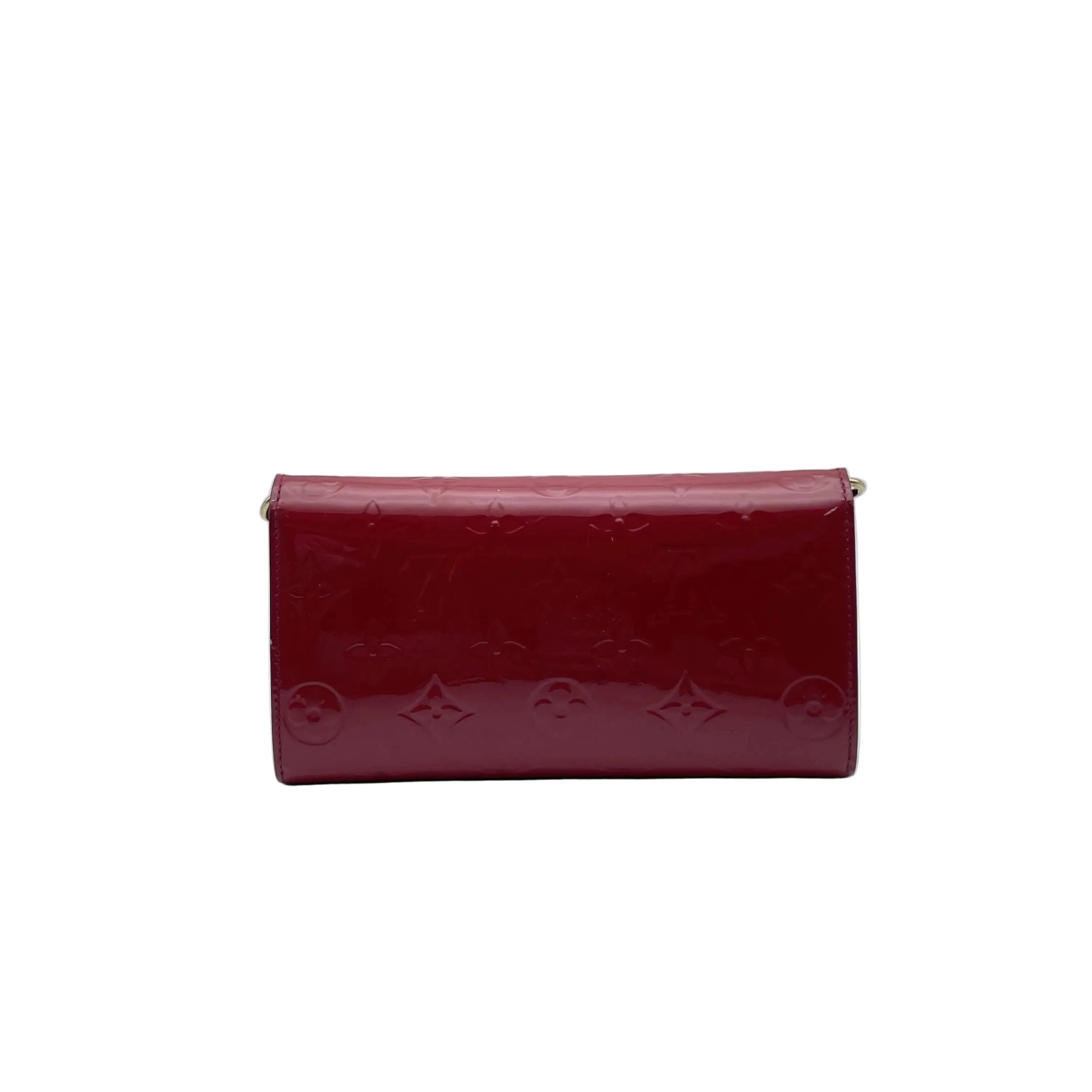Red Monogram Vernis chain wallet - Image 6