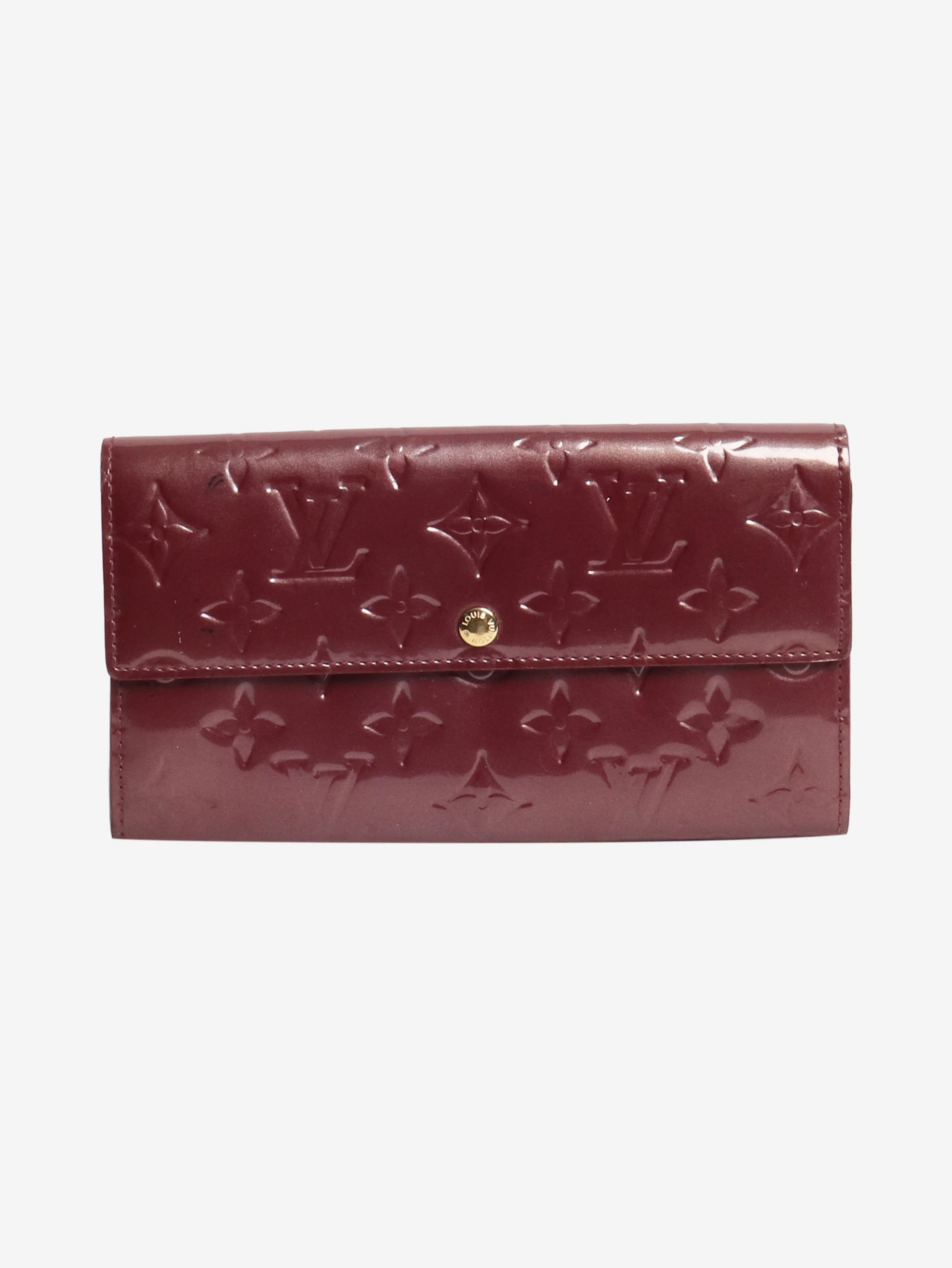 Red Sarah monogram vernis wallet