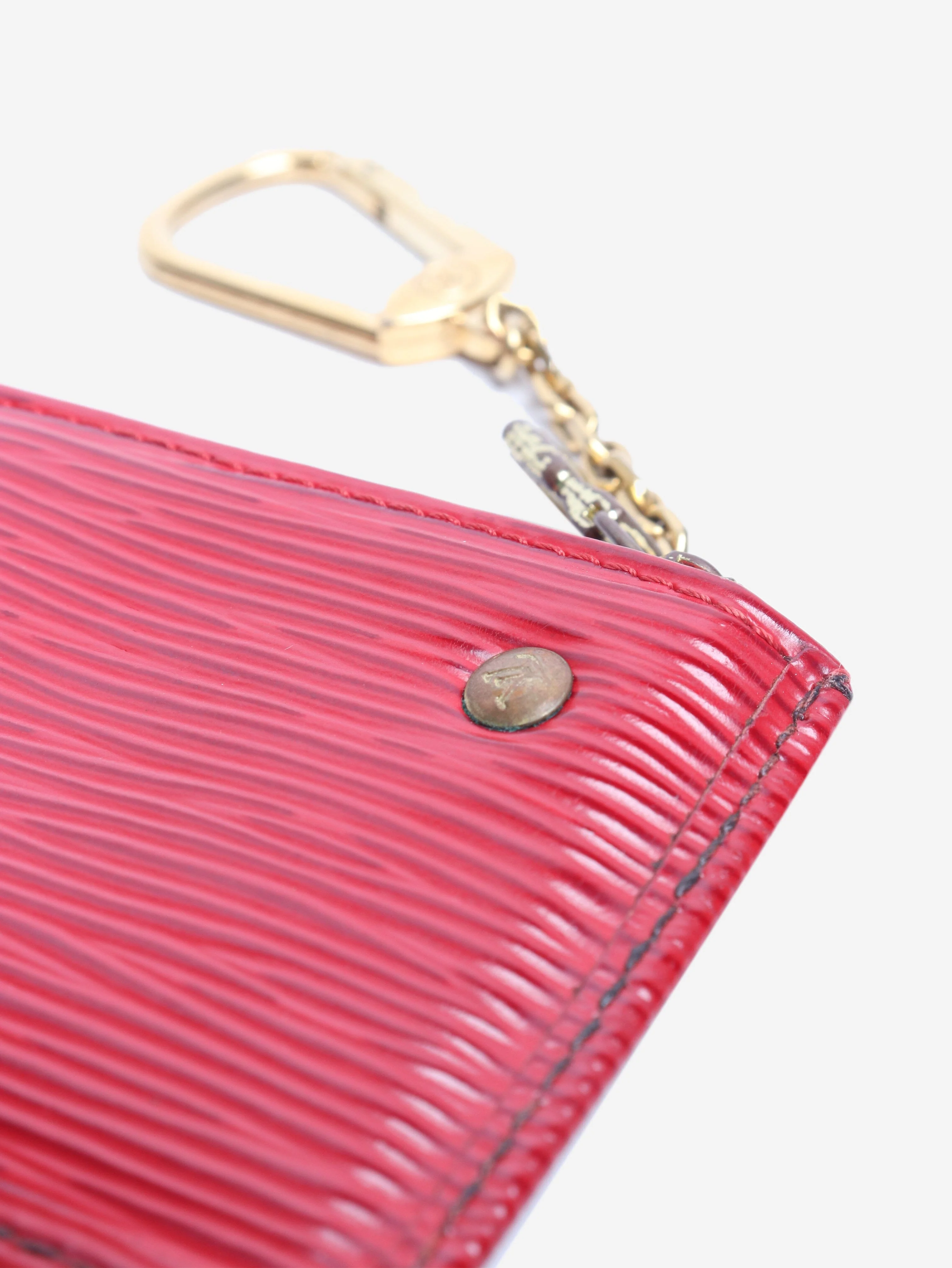 Red vintage 2001 Epi leather zip pouch - Image 3