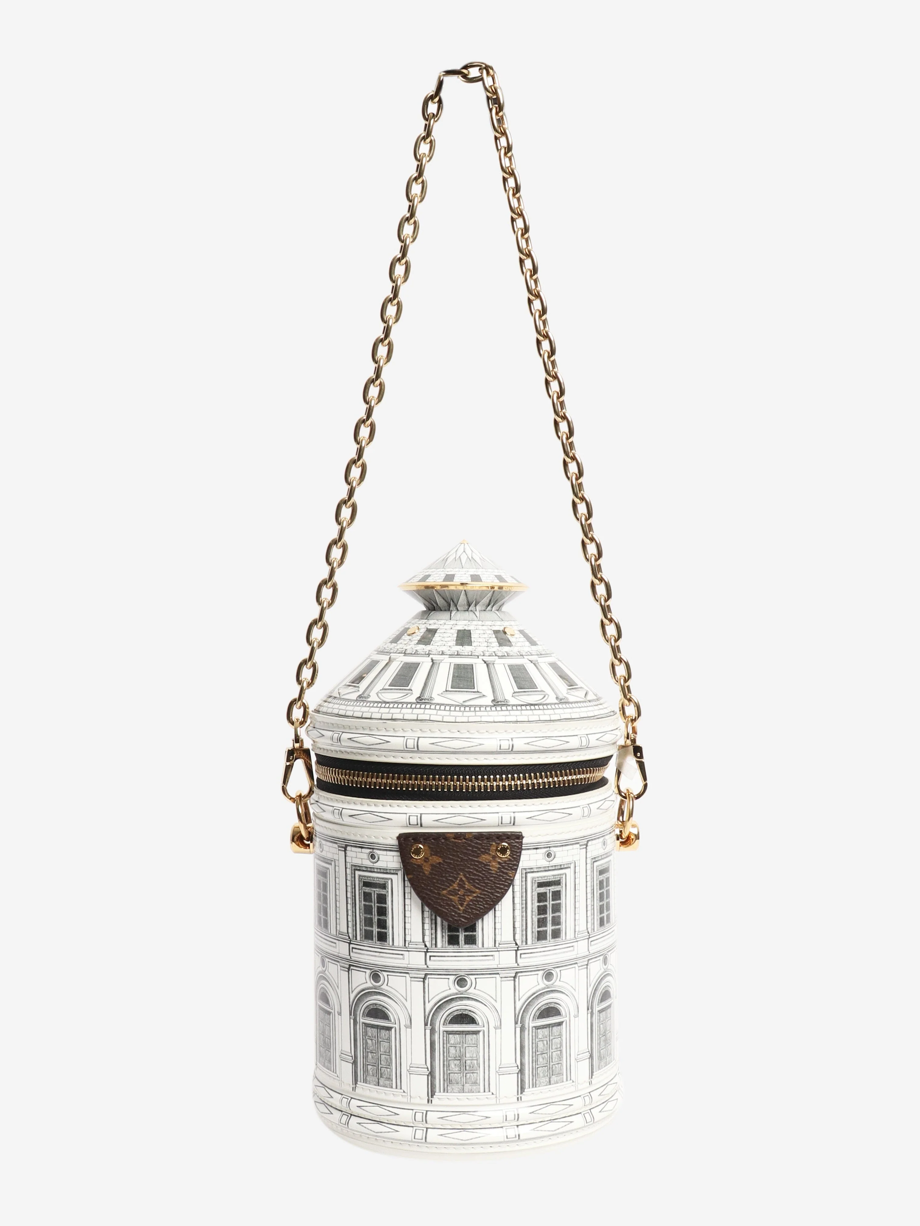 White Fornisetti Architettura Cannes Vase bag