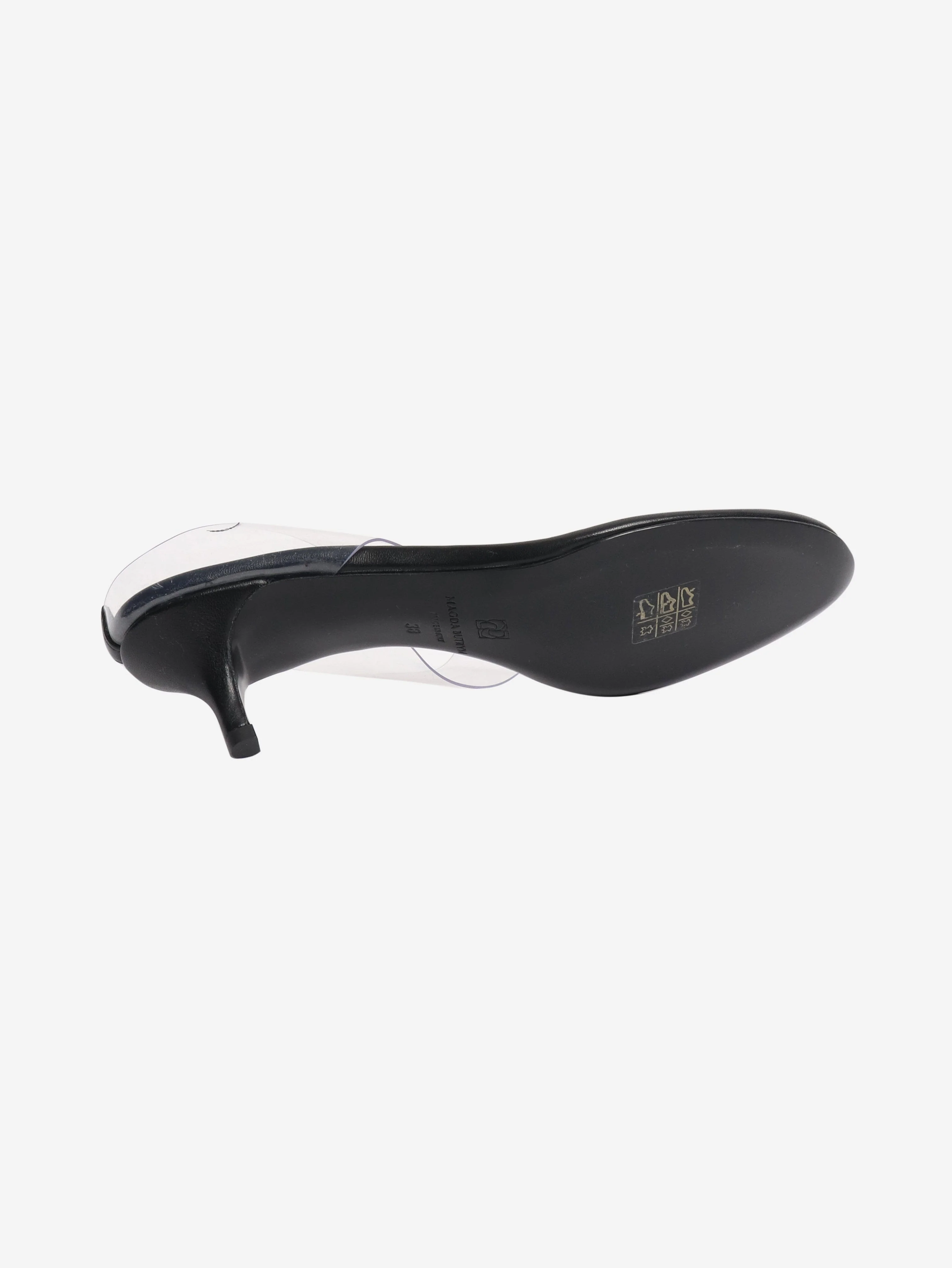 Black leather thong sandals - size EU 38 - Image 5