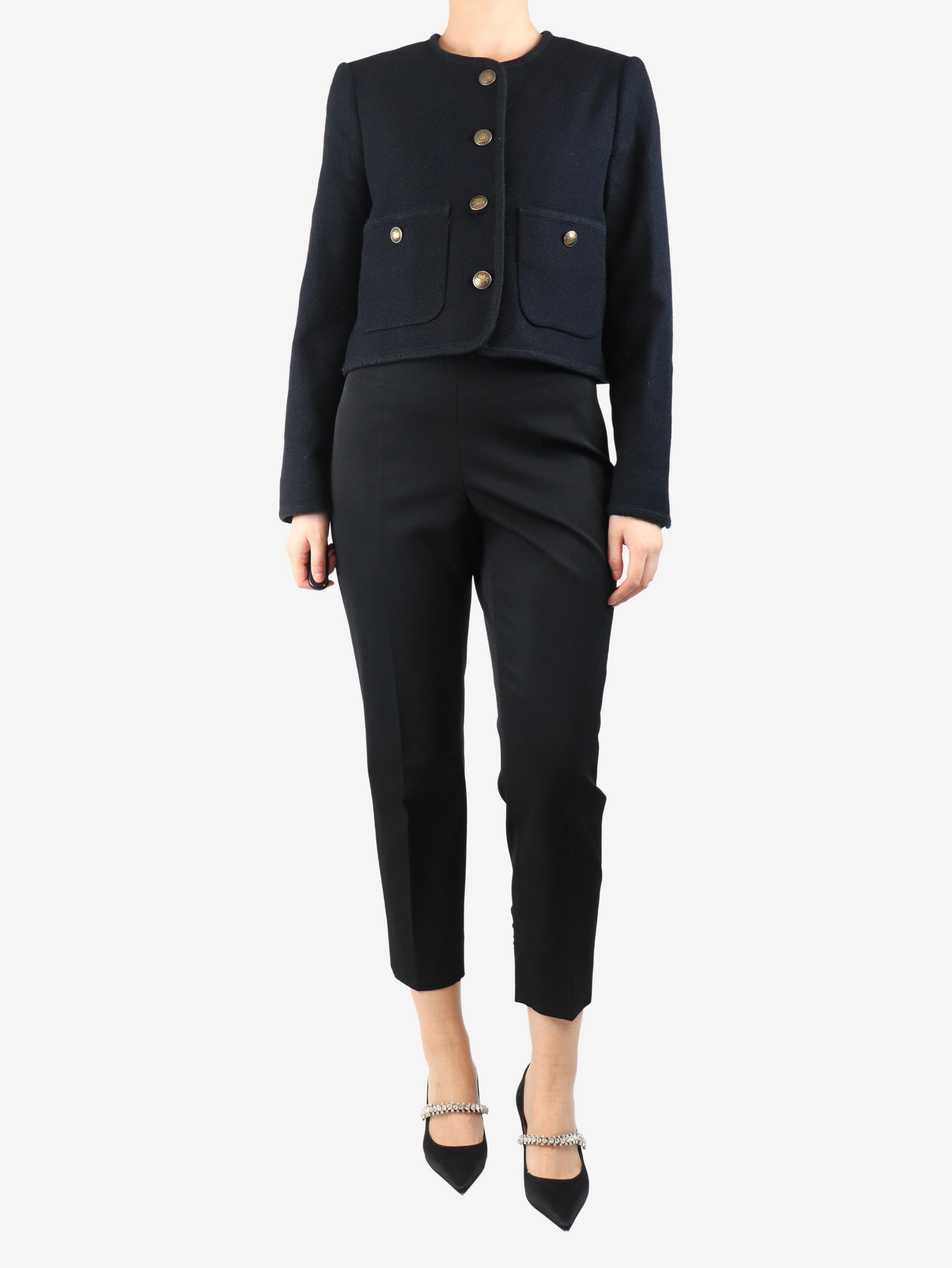 Black tailored trousers - size UK 14 - Image 2