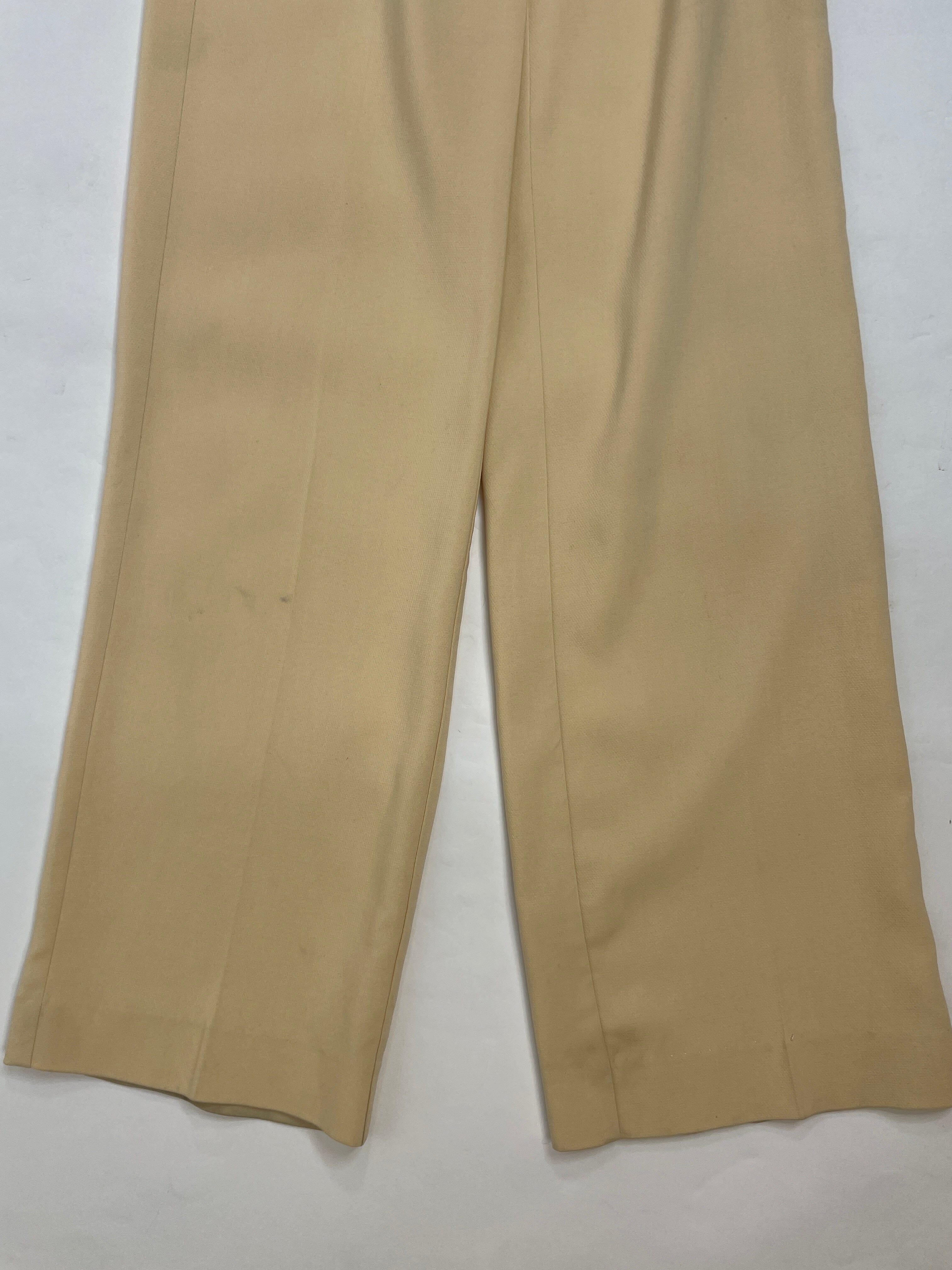 Pastel yellow two piece suit set - size UK 6 - Image 4