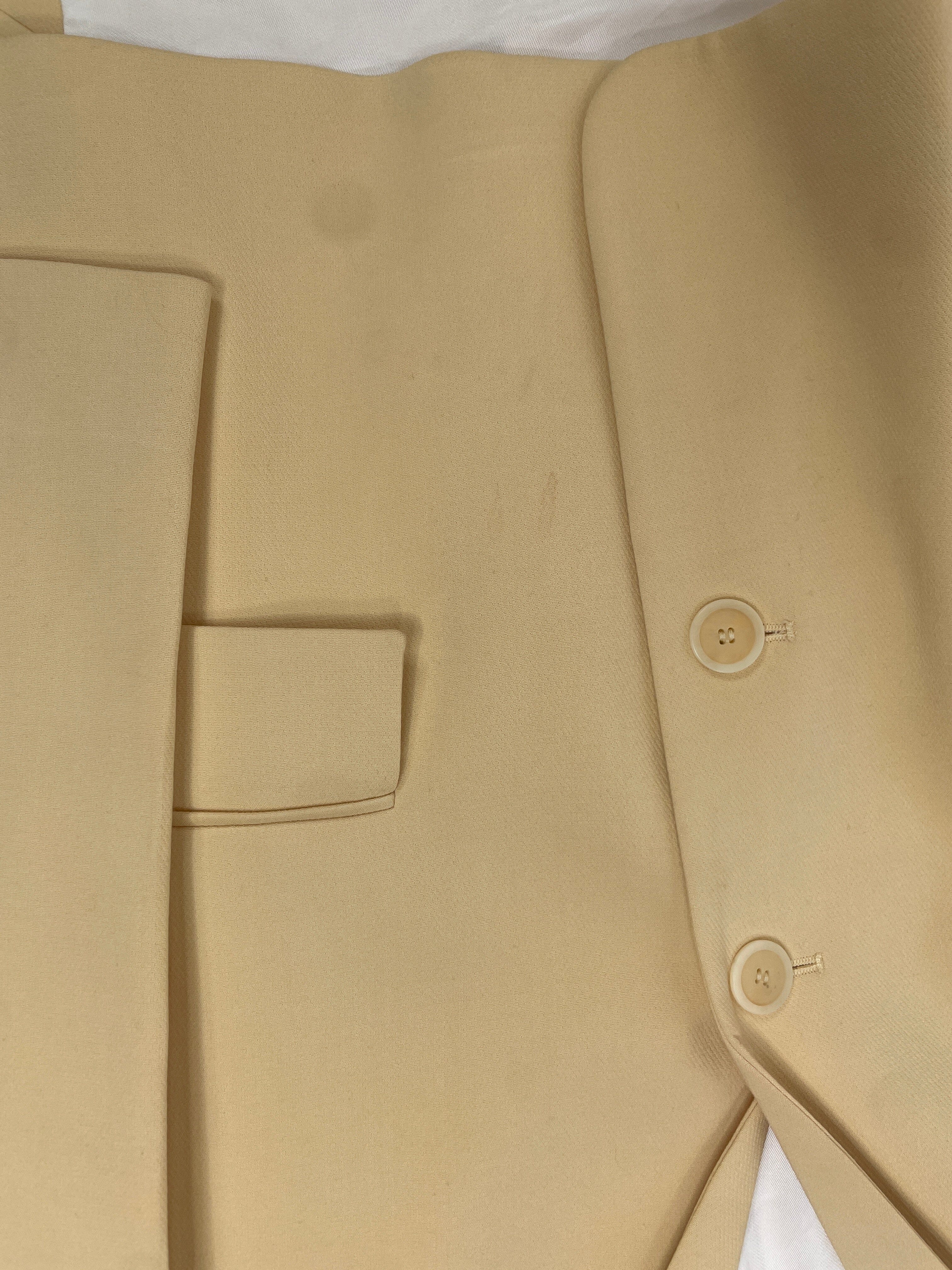 Pastel yellow two piece suit set - size UK 6 - Image 5