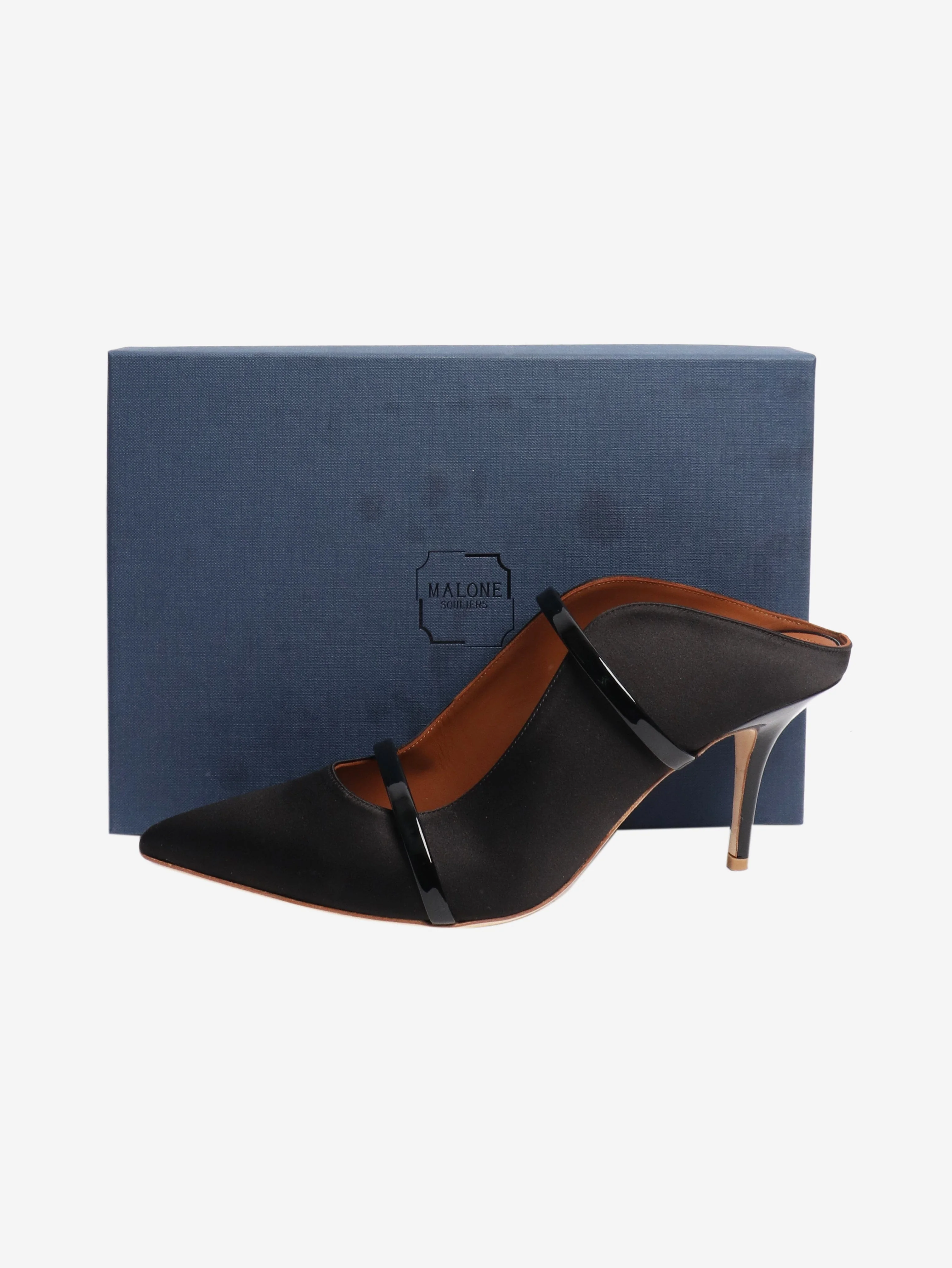 Black satin mules - size EU 43 - Image 6