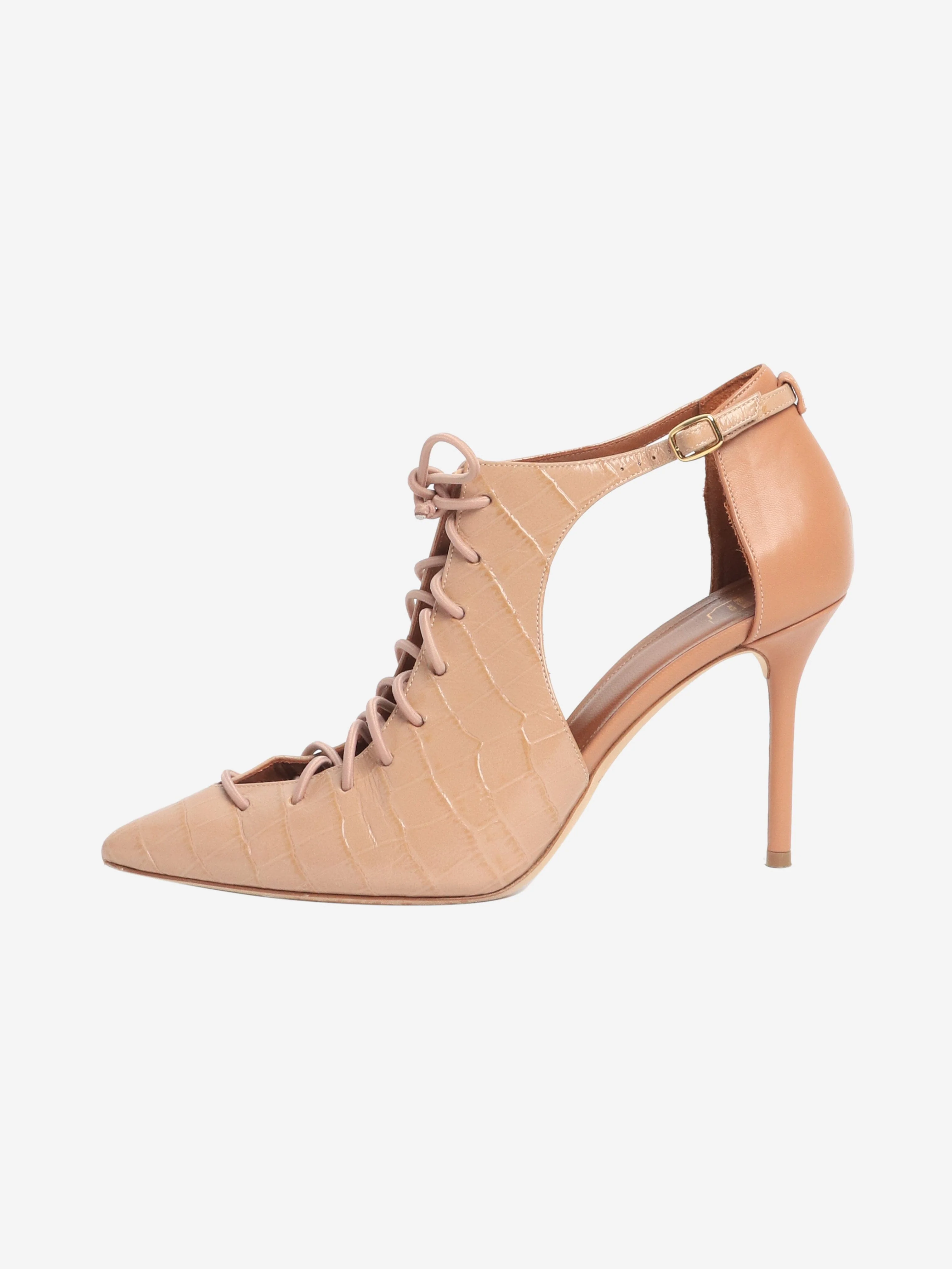 Neutral lace up heels - size EU 40 (UK 7)