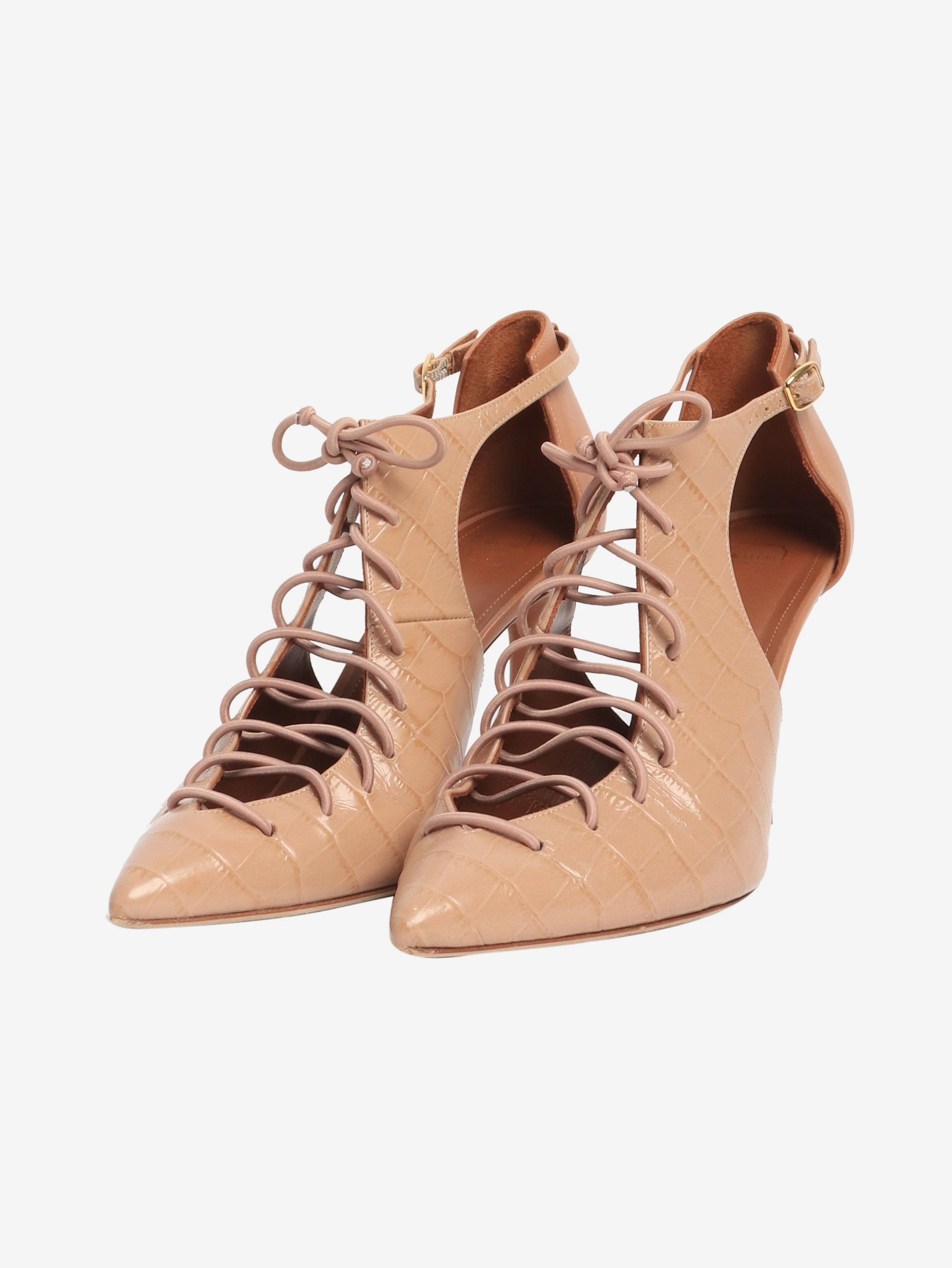 Neutral lace up heels - size EU 40 (UK 7) - Image 2