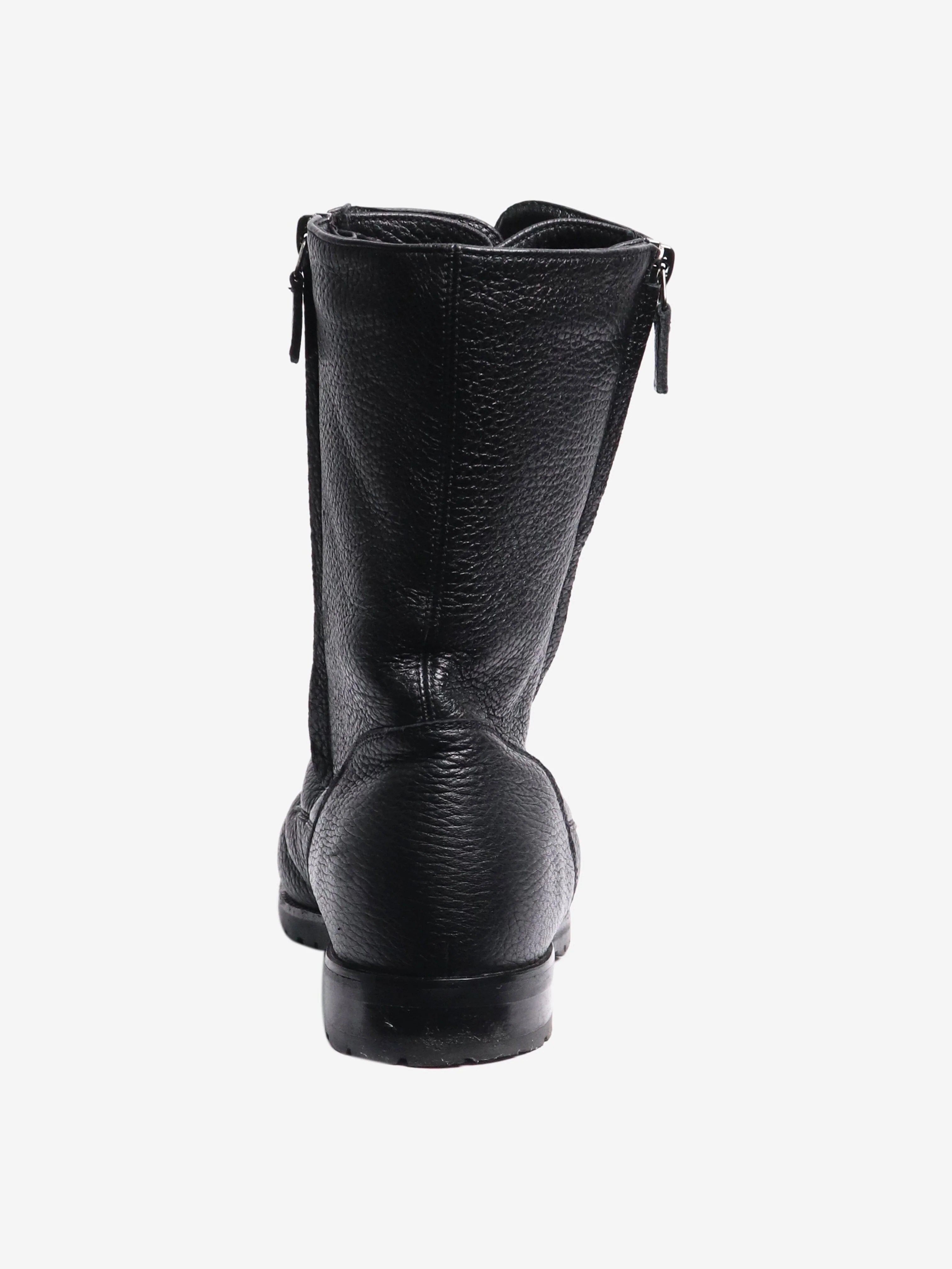 Black tumbled leather ankle boots - size EU 40.5 - Image 3