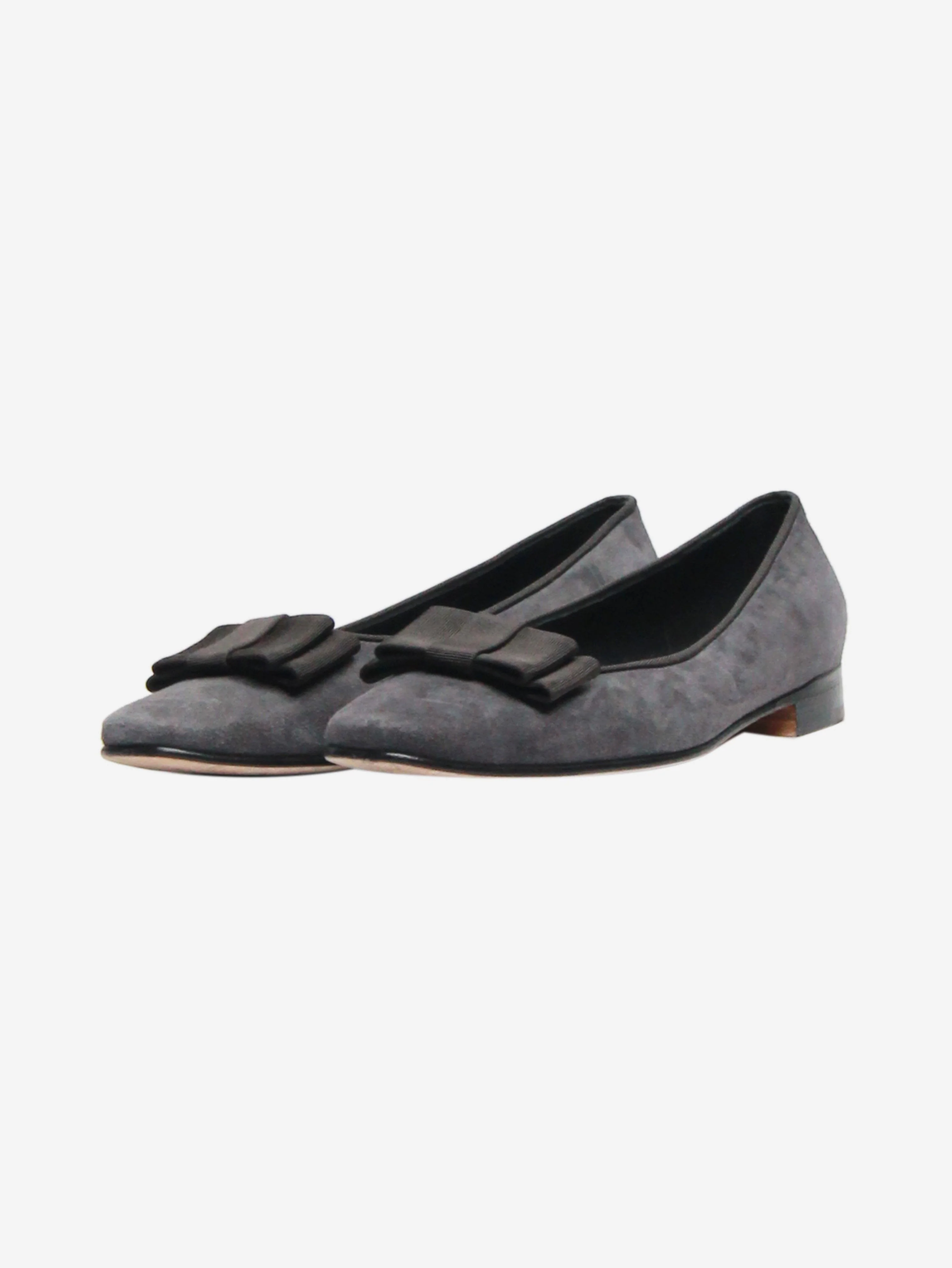 Dark grey suede ballet flats - size EU 36 - Image 2