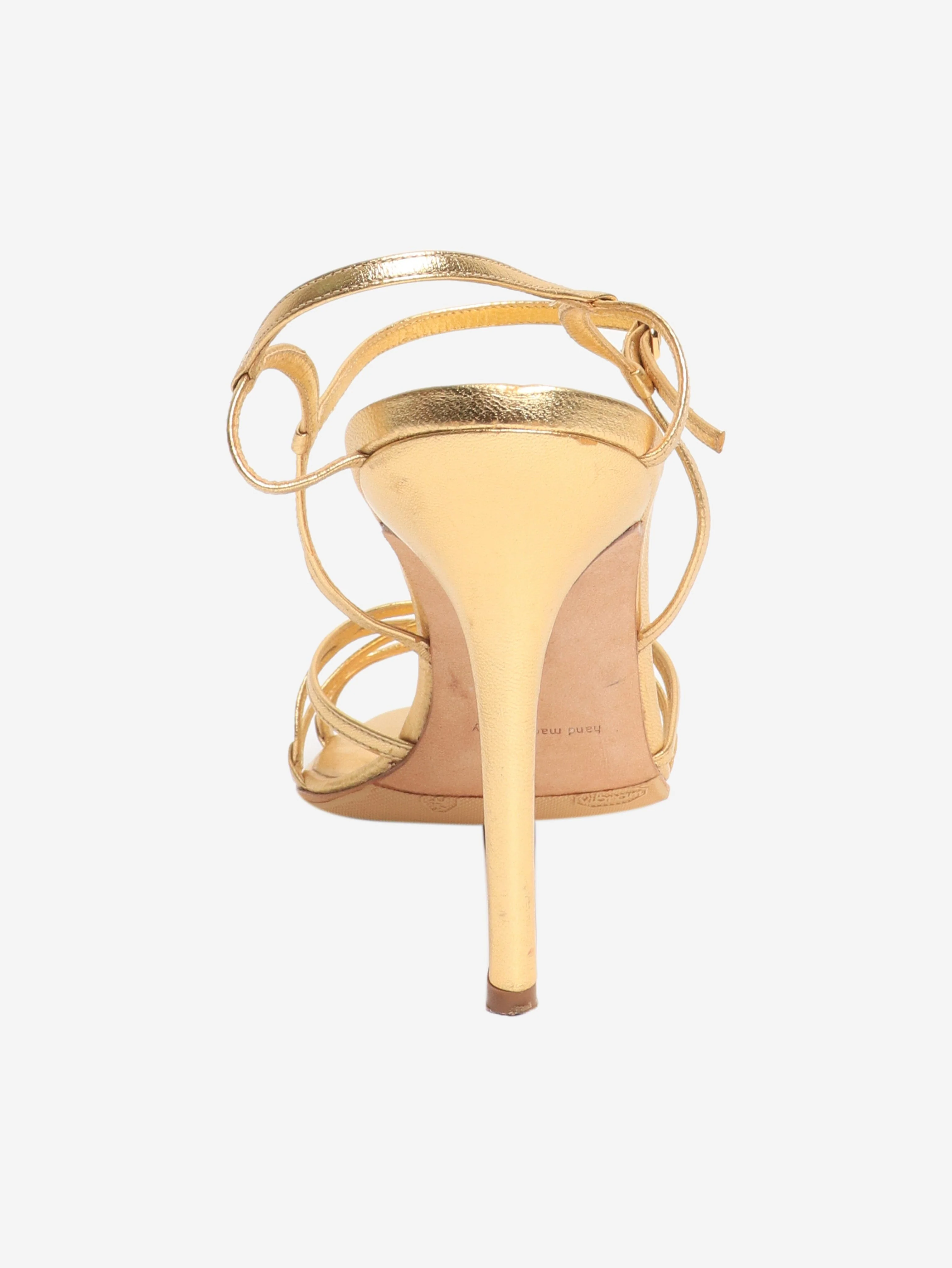 Gold metallic strappy heels - size EU 41 - Image 5