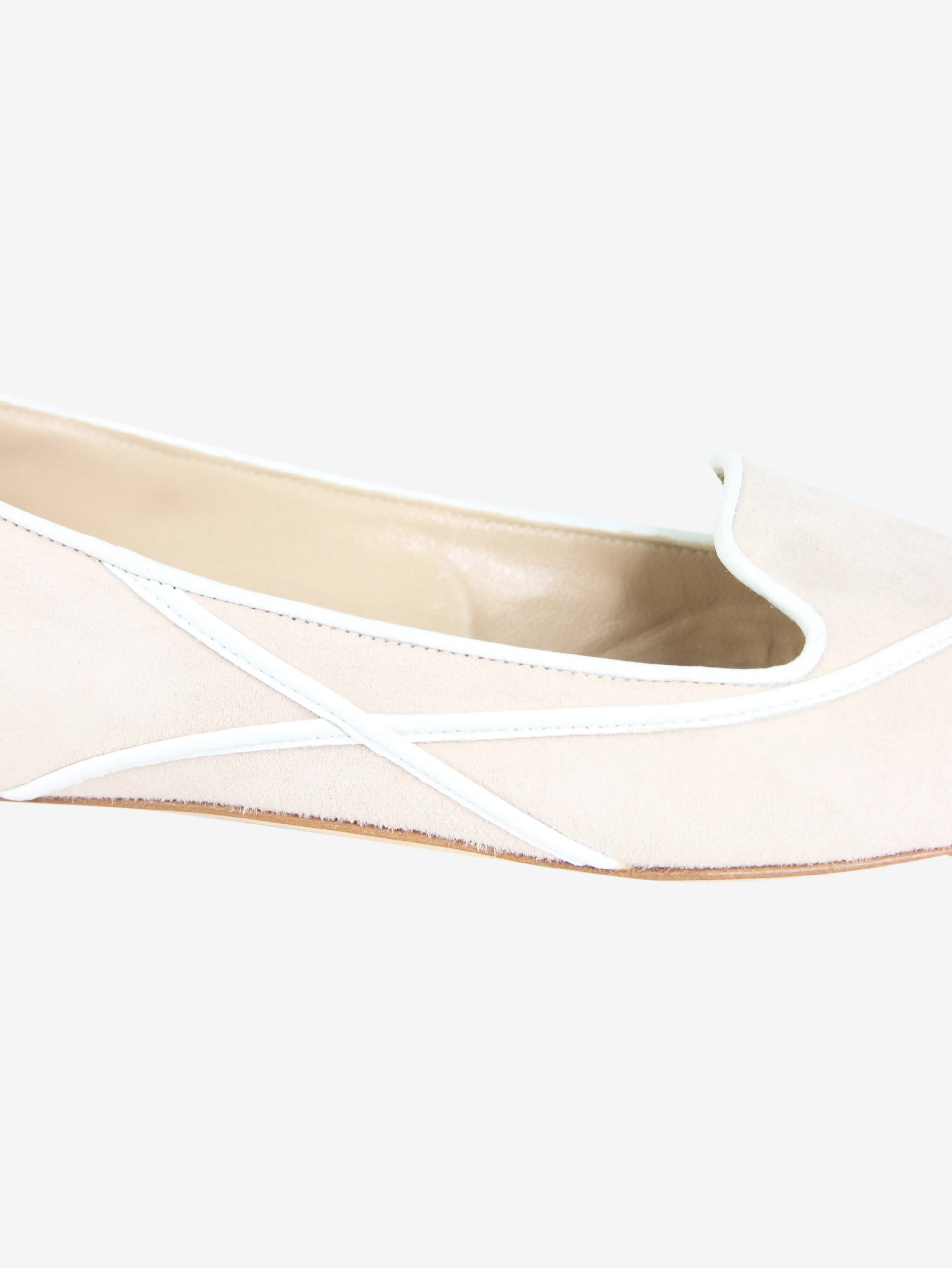 Neutral suede pointed toe flats - size EU 35.5 - Image 3