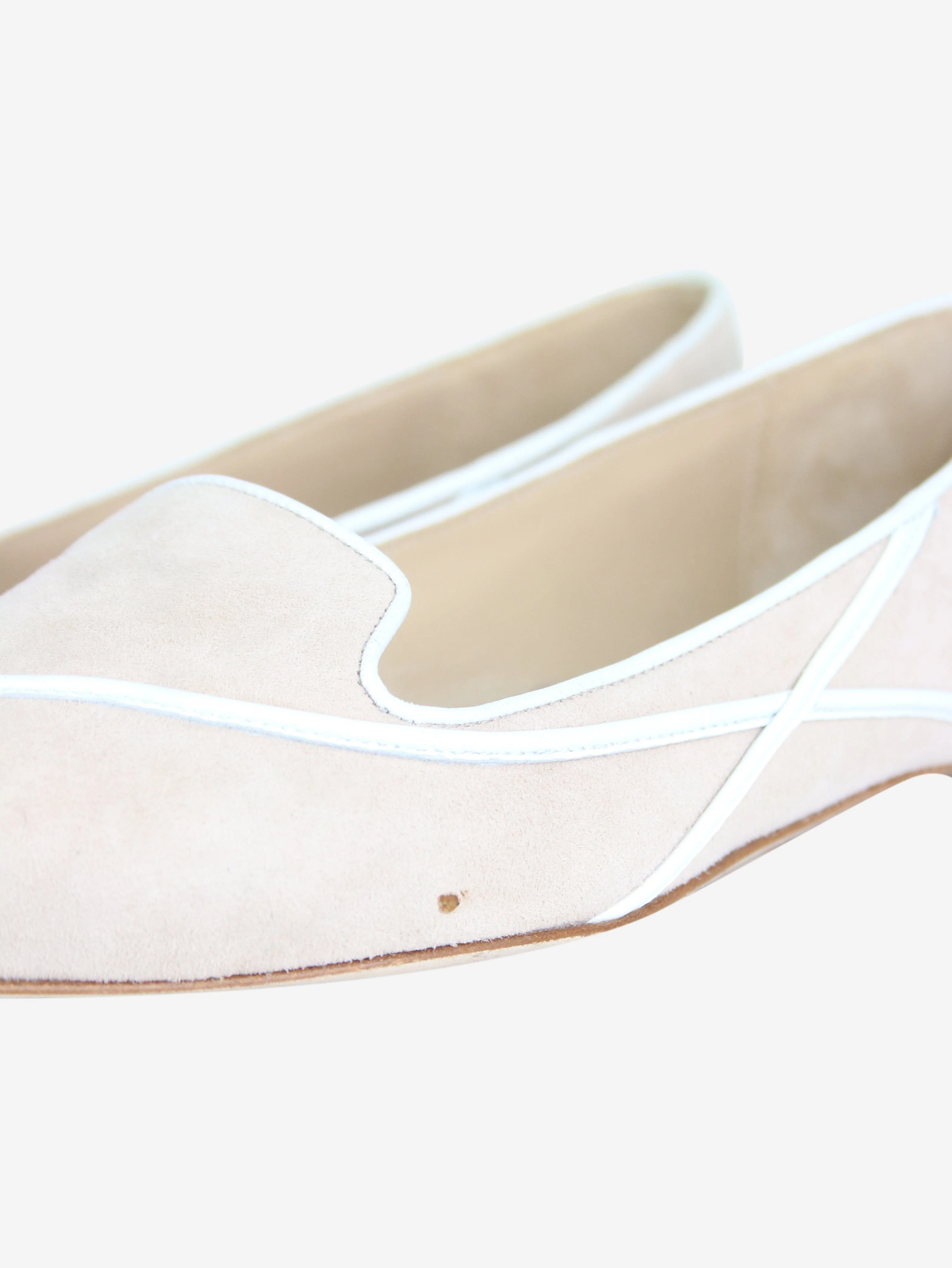 Neutral suede pointed toe flats - size EU 35.5 - Image 4