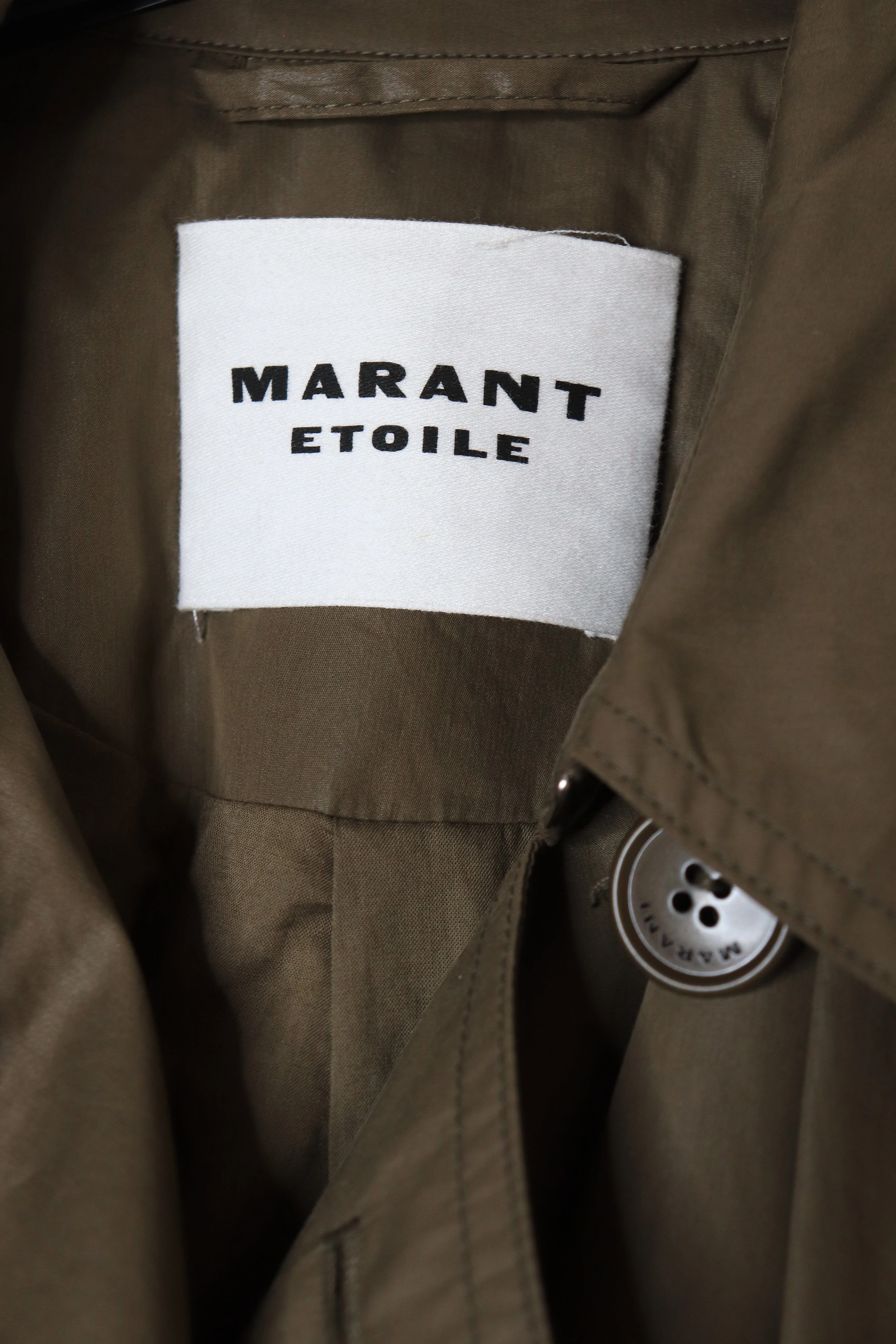 Khaki belted trench coat - size UK 12 - Image 4