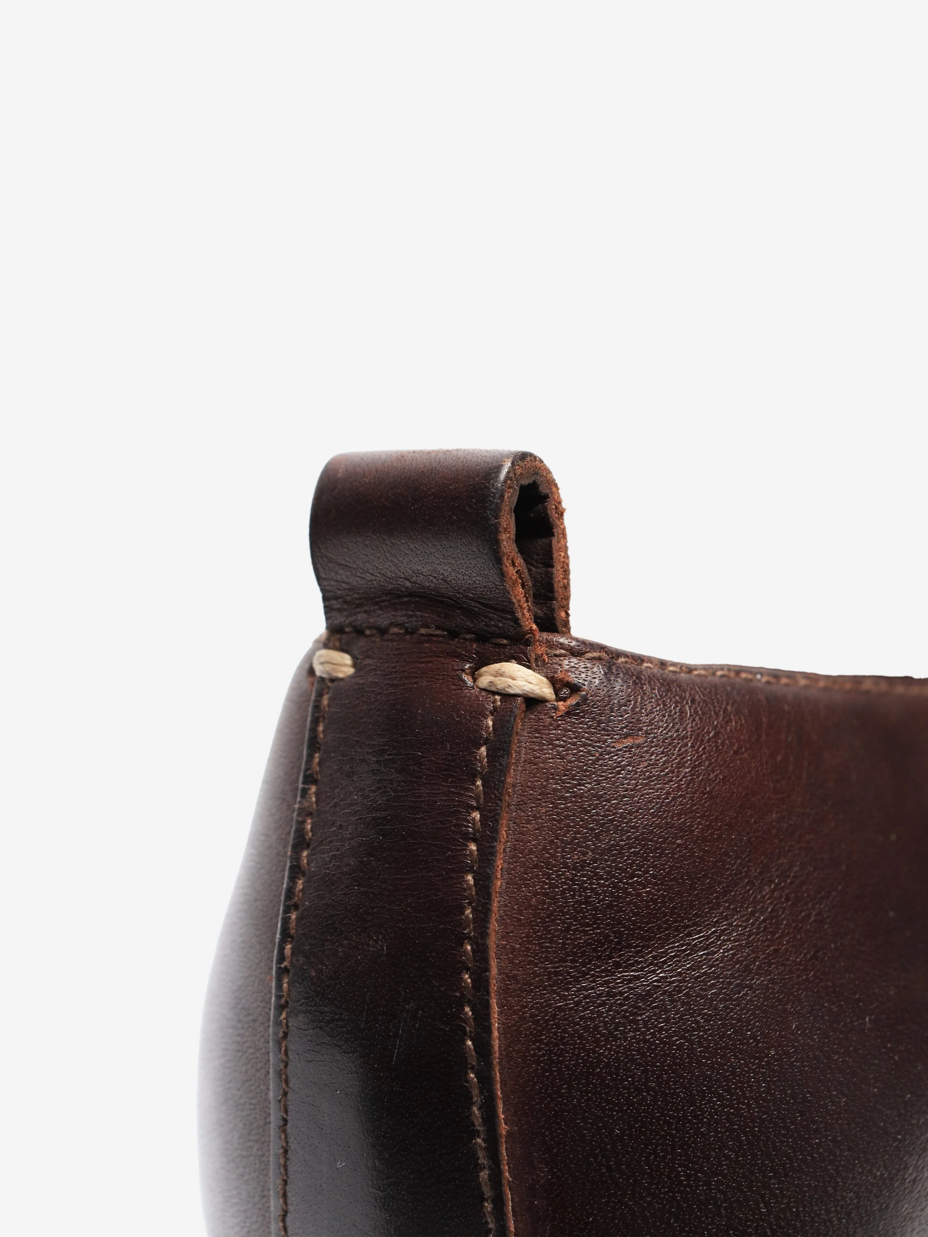 Dark brown leather Derby shoes - size EU 38 - Image 4