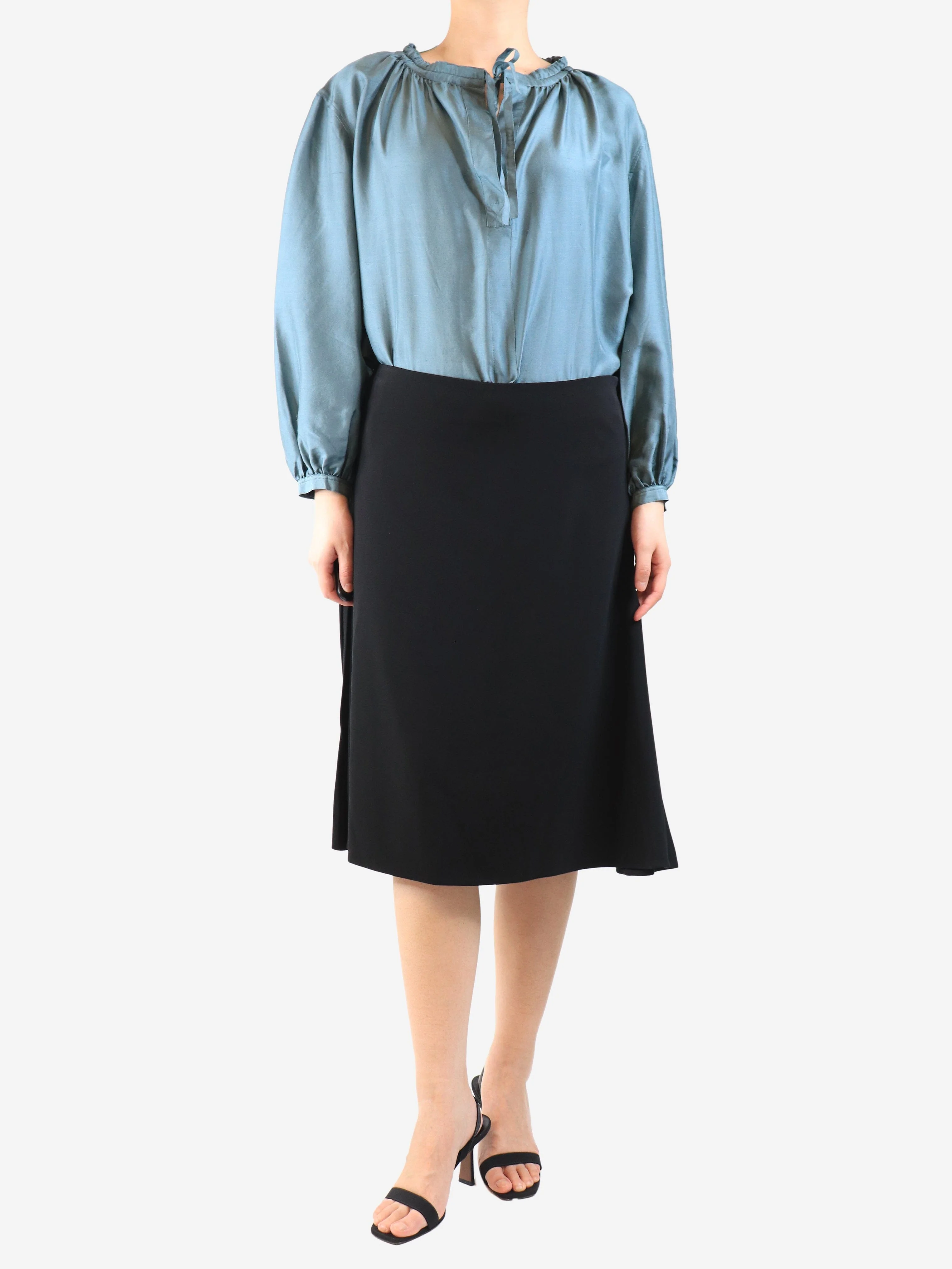Black midi skirt - size UK 12 - Image 2