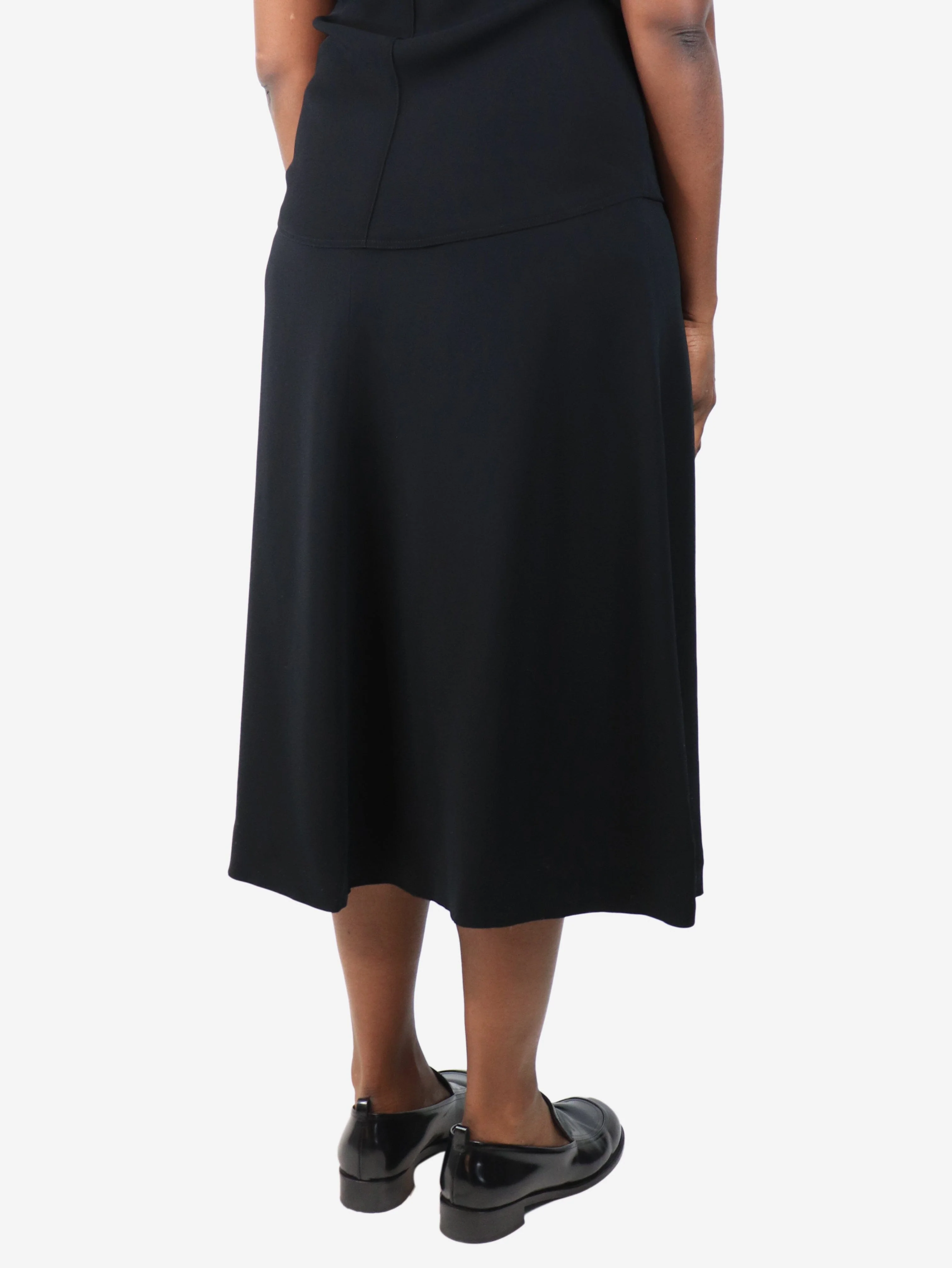 Black panelled midi skirt - size UK 10 - Image 3