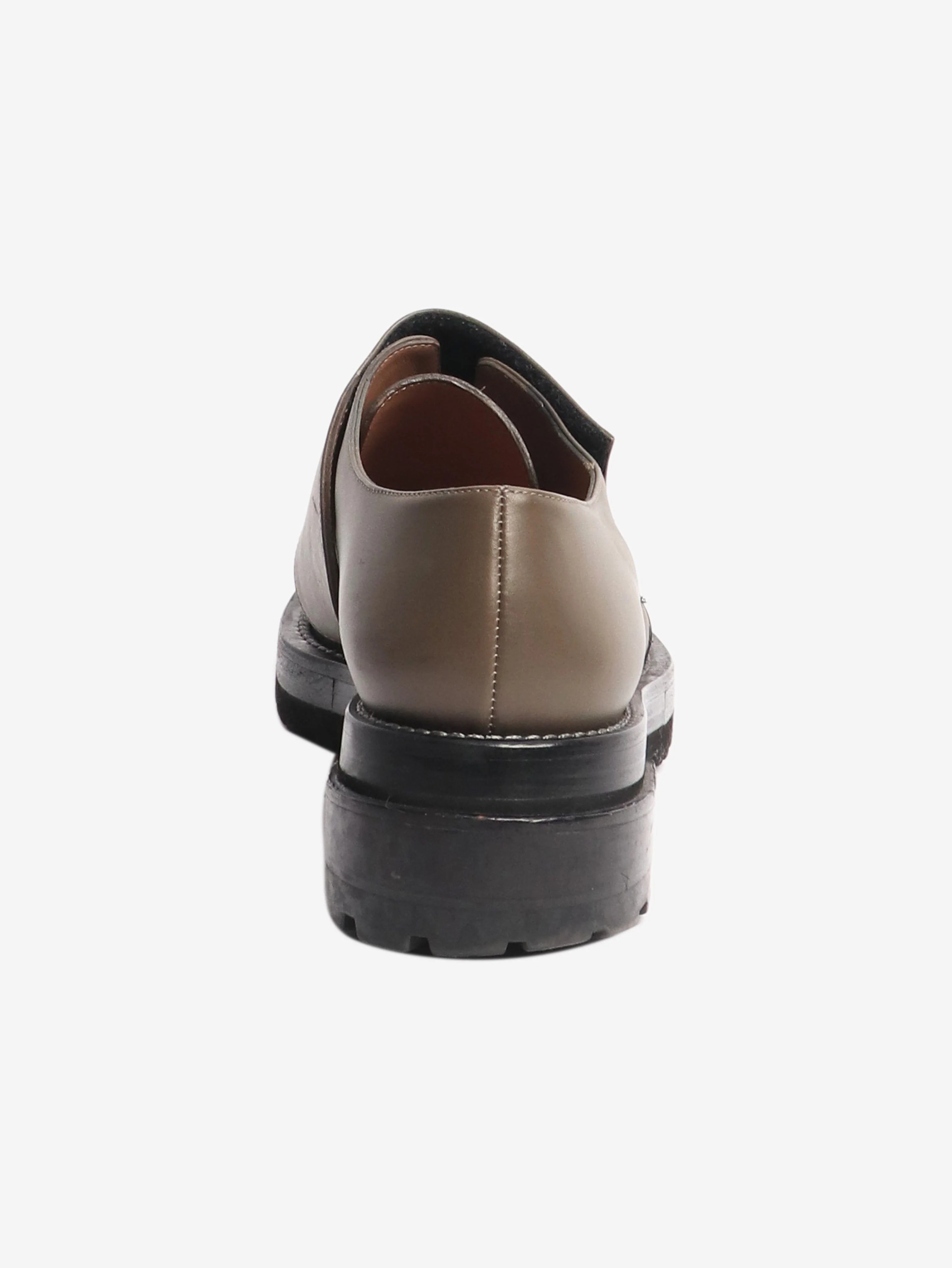 Brown and black velcro-strap leather shoes - size EU 40 - Image 3