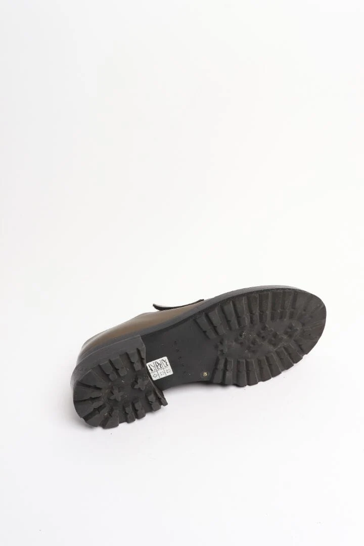 Brown and black velcro-strap leather shoes - size EU 40 - Image 4