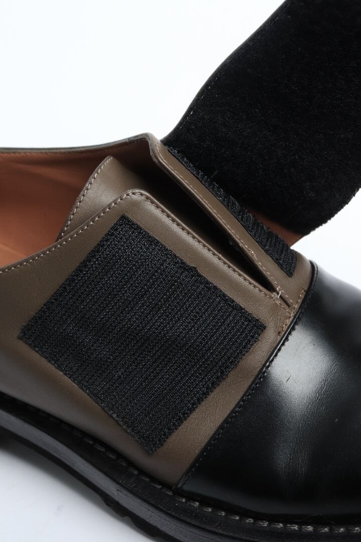 Brown and black velcro-strap leather shoes - size EU 40 - Image 6