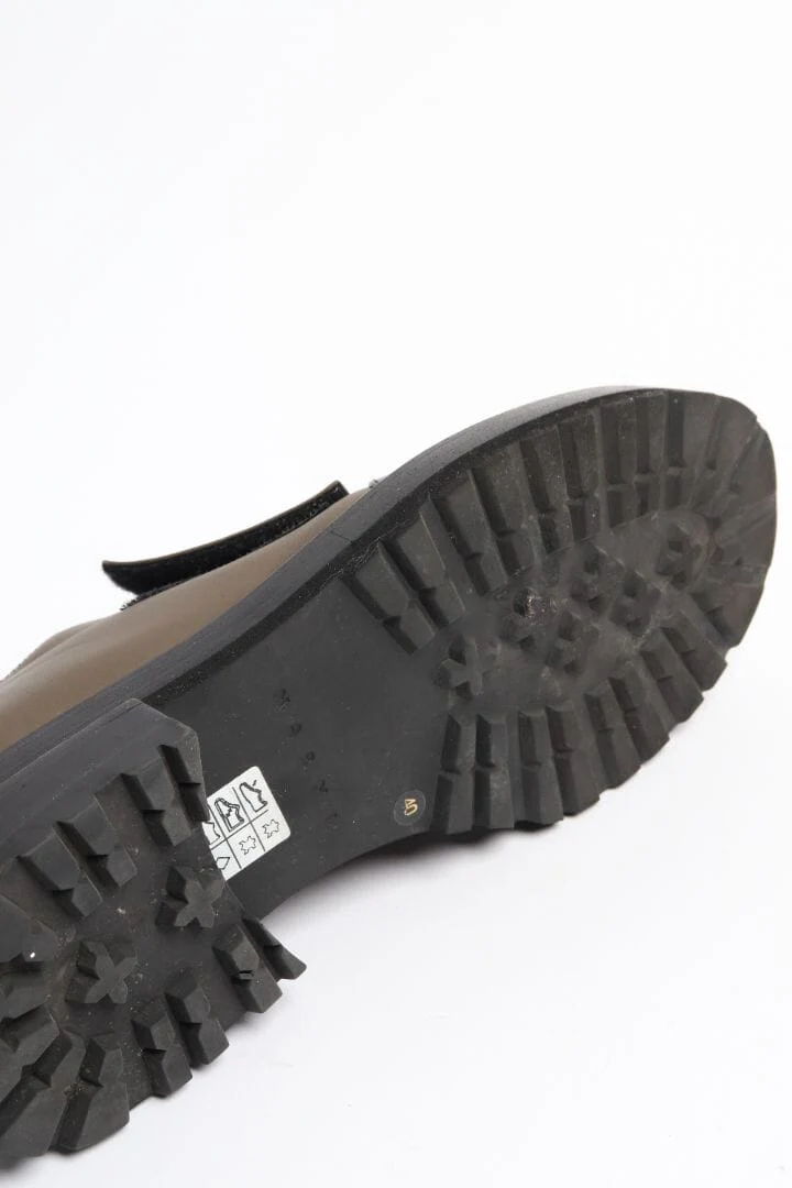 Brown and black velcro-strap leather shoes - size EU 40 - Image 7