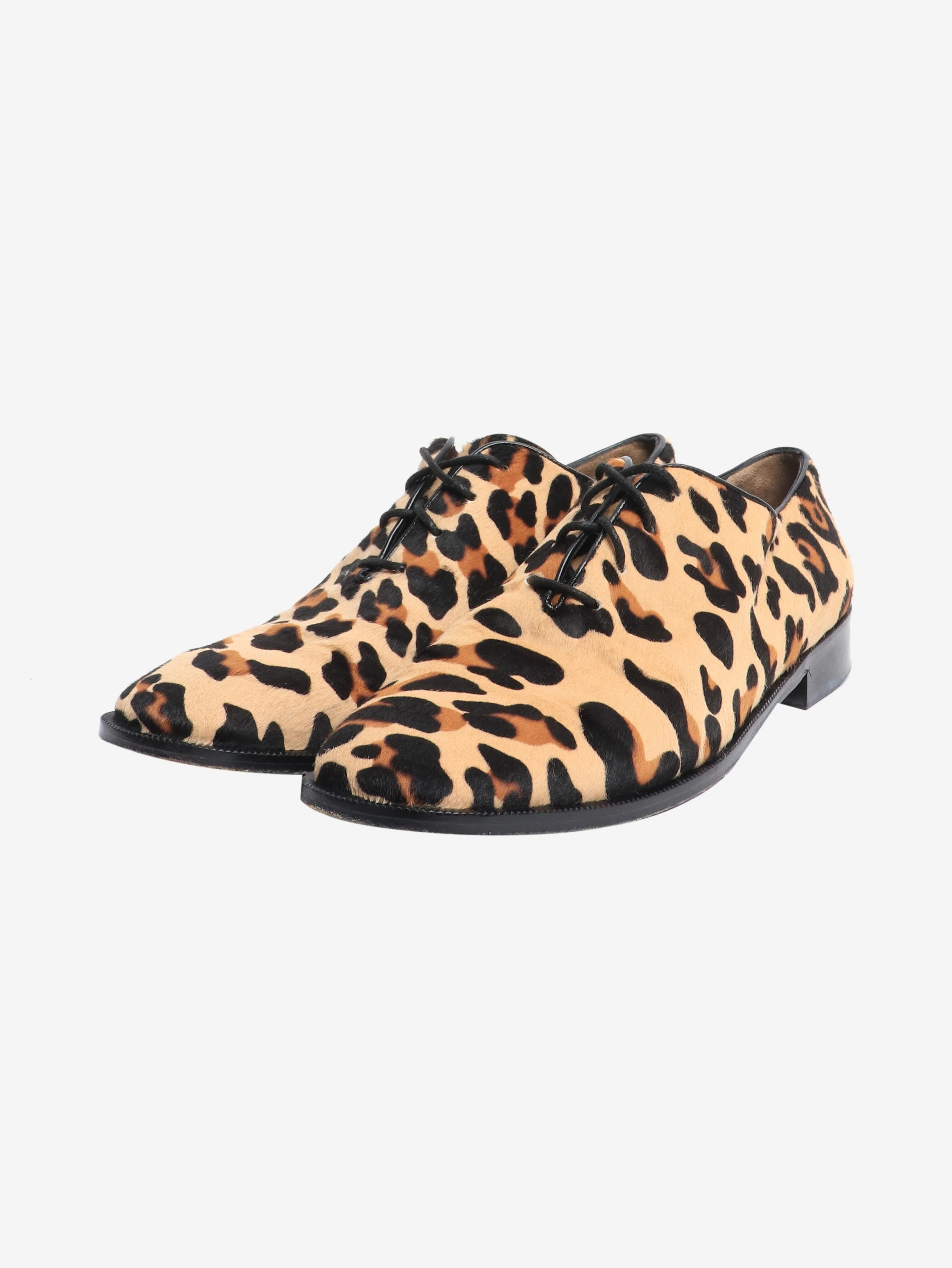Neutral leopard print calf-hair shoes - size EU 40 - Image 2