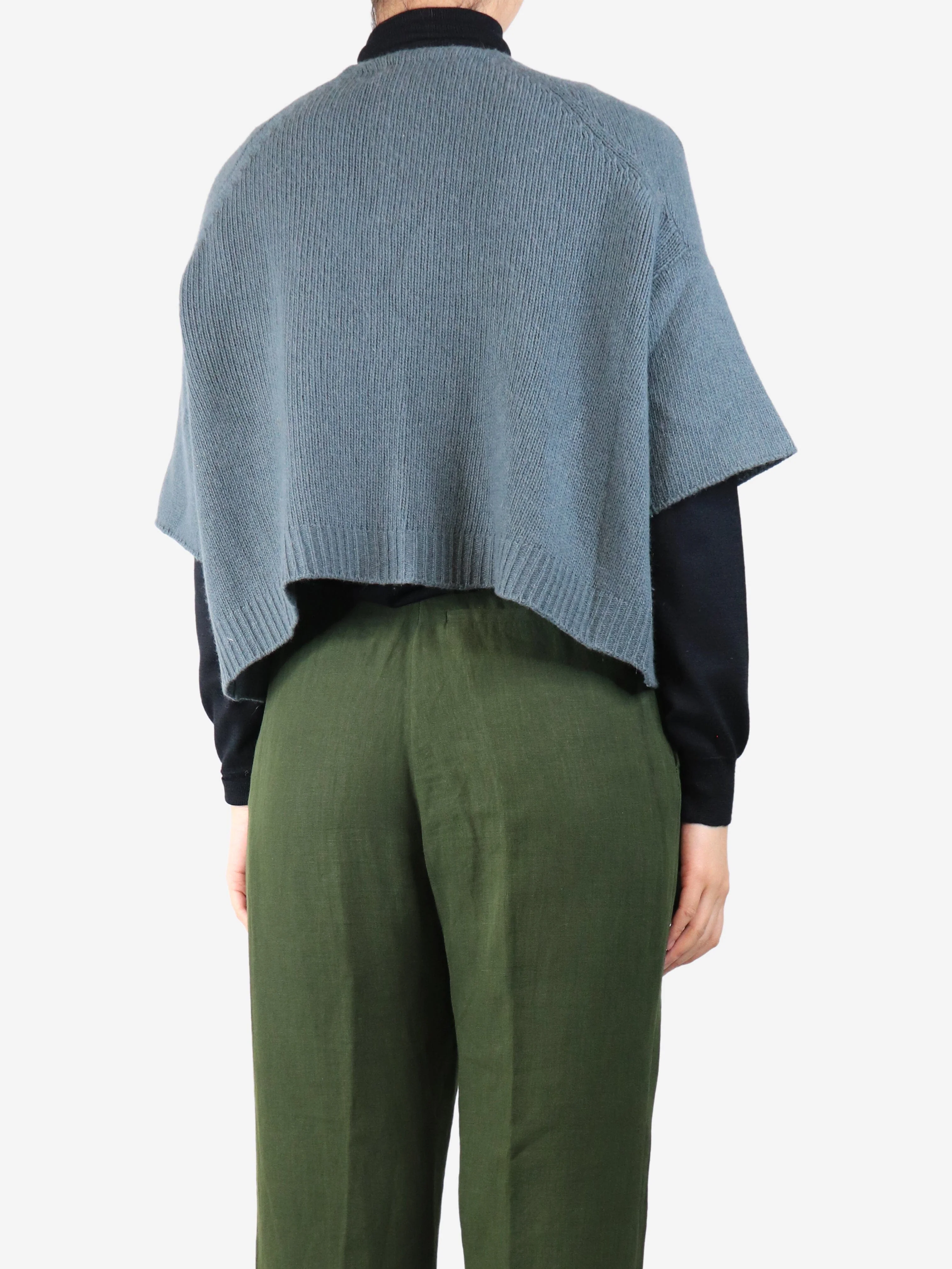 Teal open cardigan - size UK 10 - Image 2
