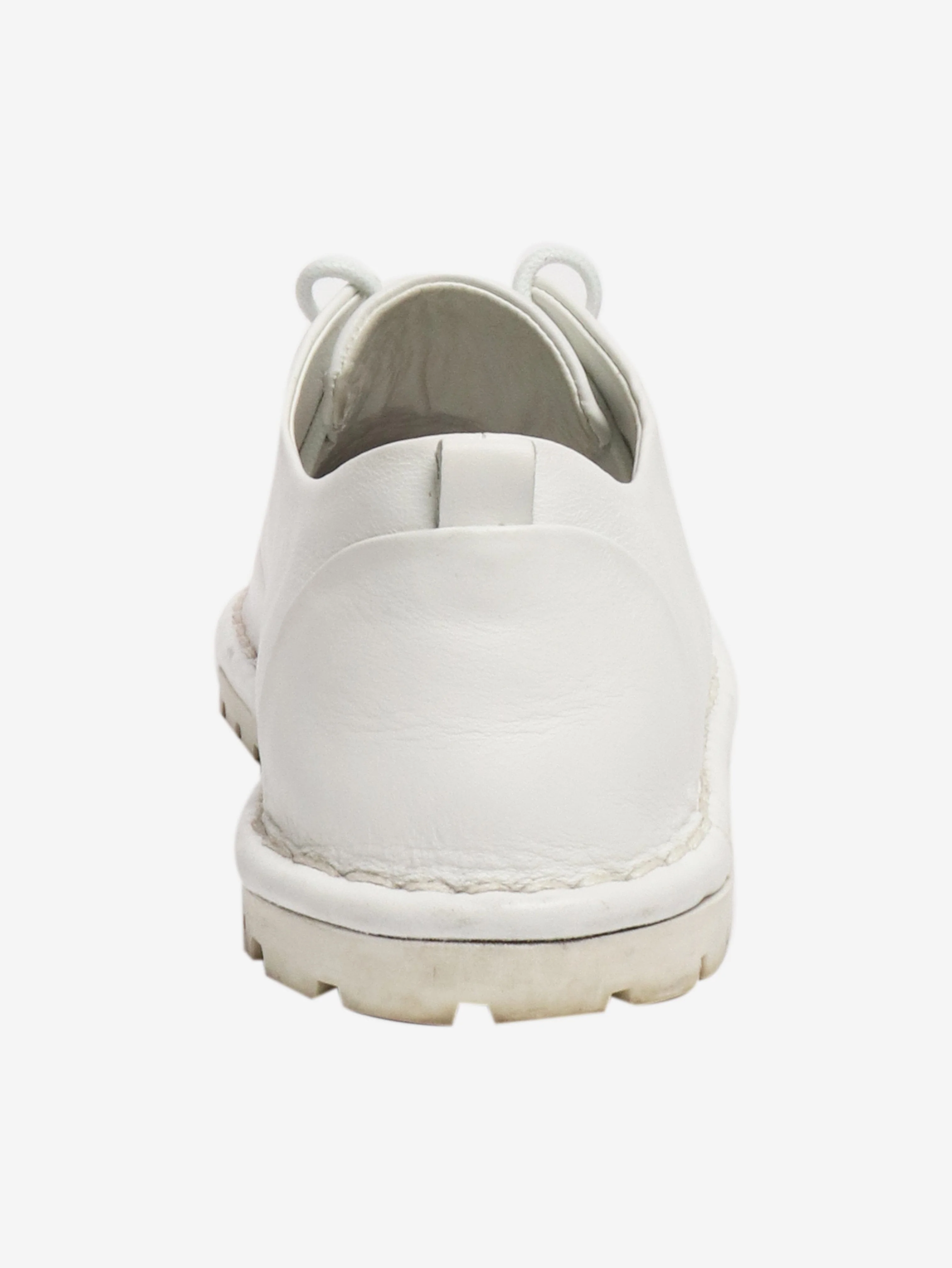 White lace-up leather shoes - size EU 38.5 - Image 4