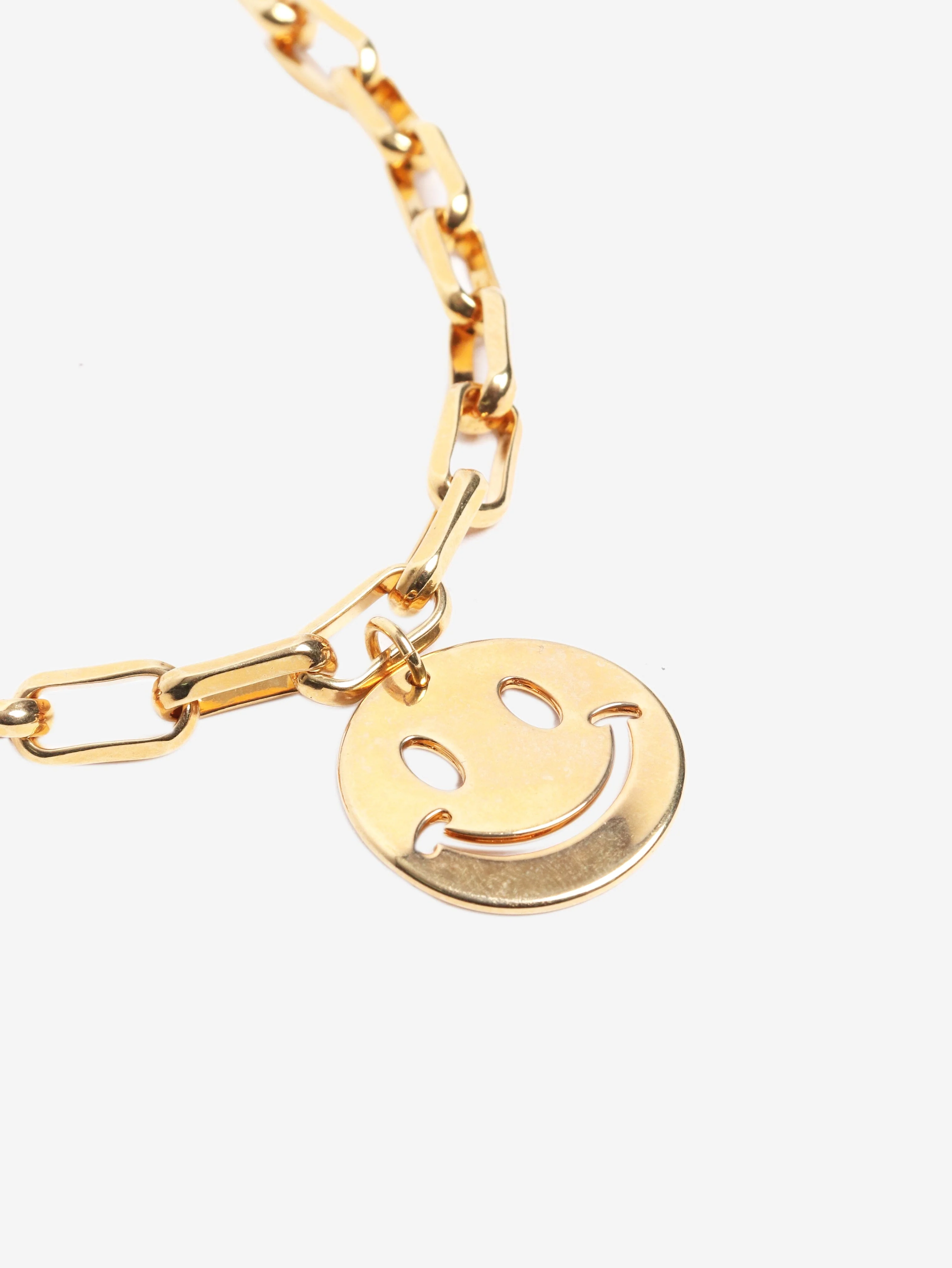 Gold smiley face necklace - Image 2