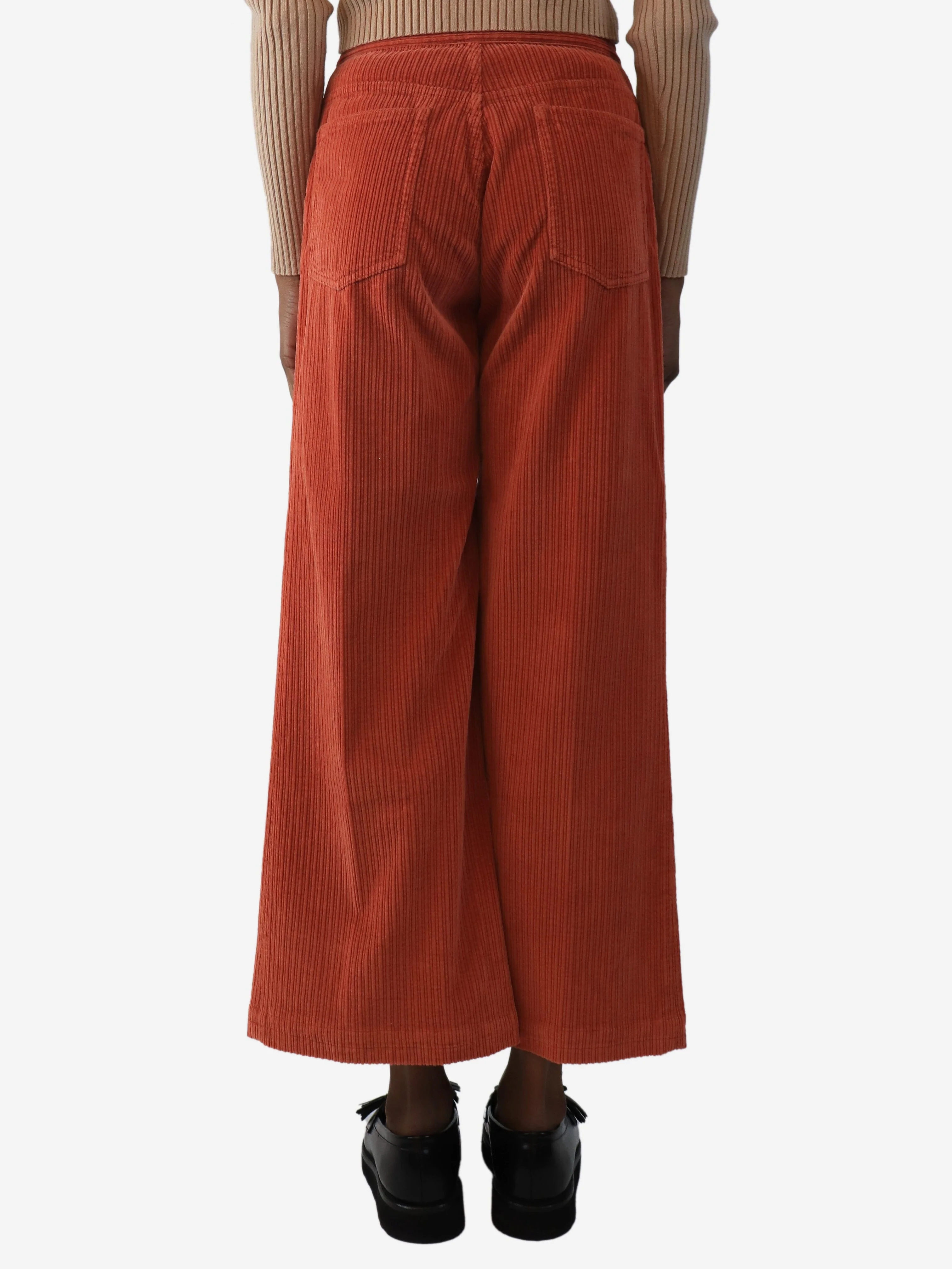 Coral corduroy trousers - size UK 6 - Image 3