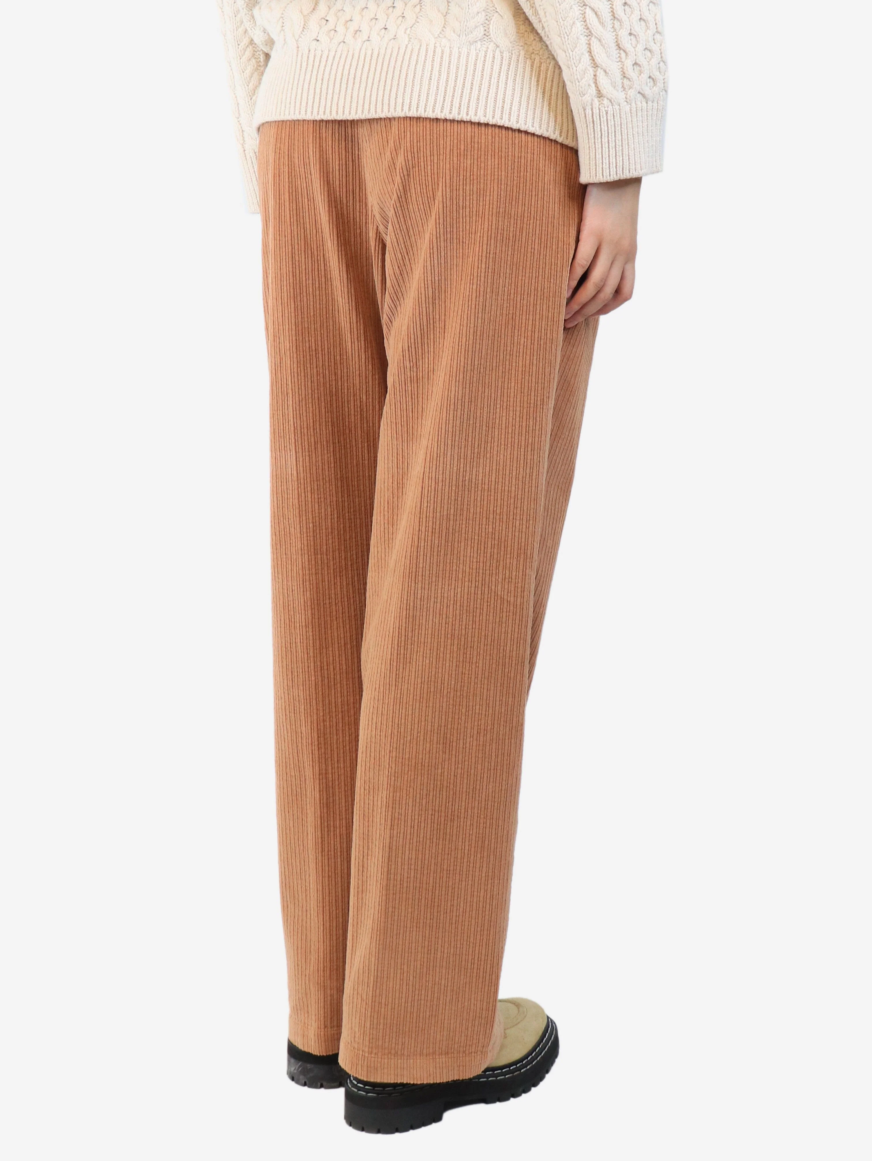 Dusty pink corduroy trousers - size UK 12 - Image 3