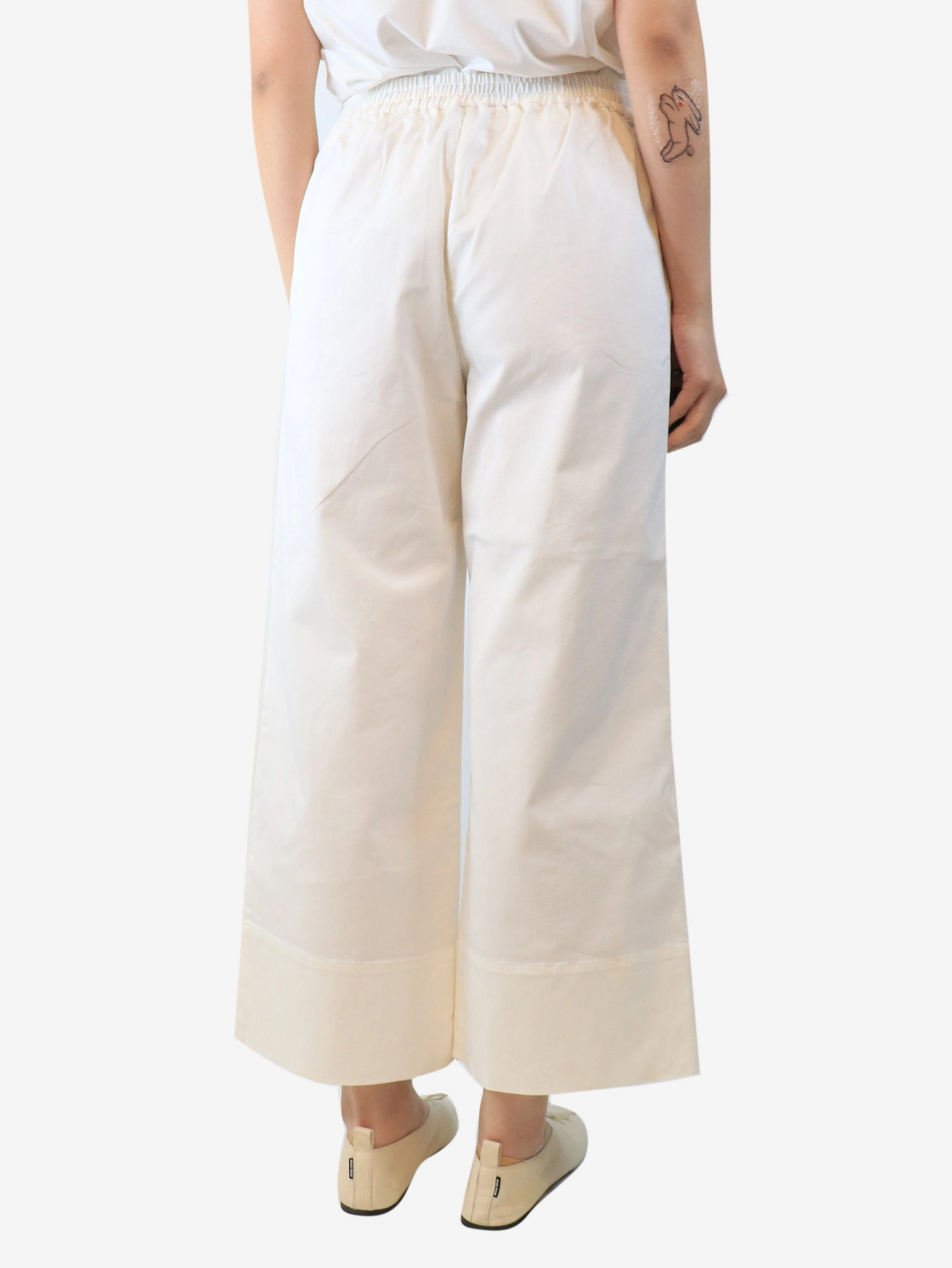 White wide-leg trousers - size UK 10 - Image 3