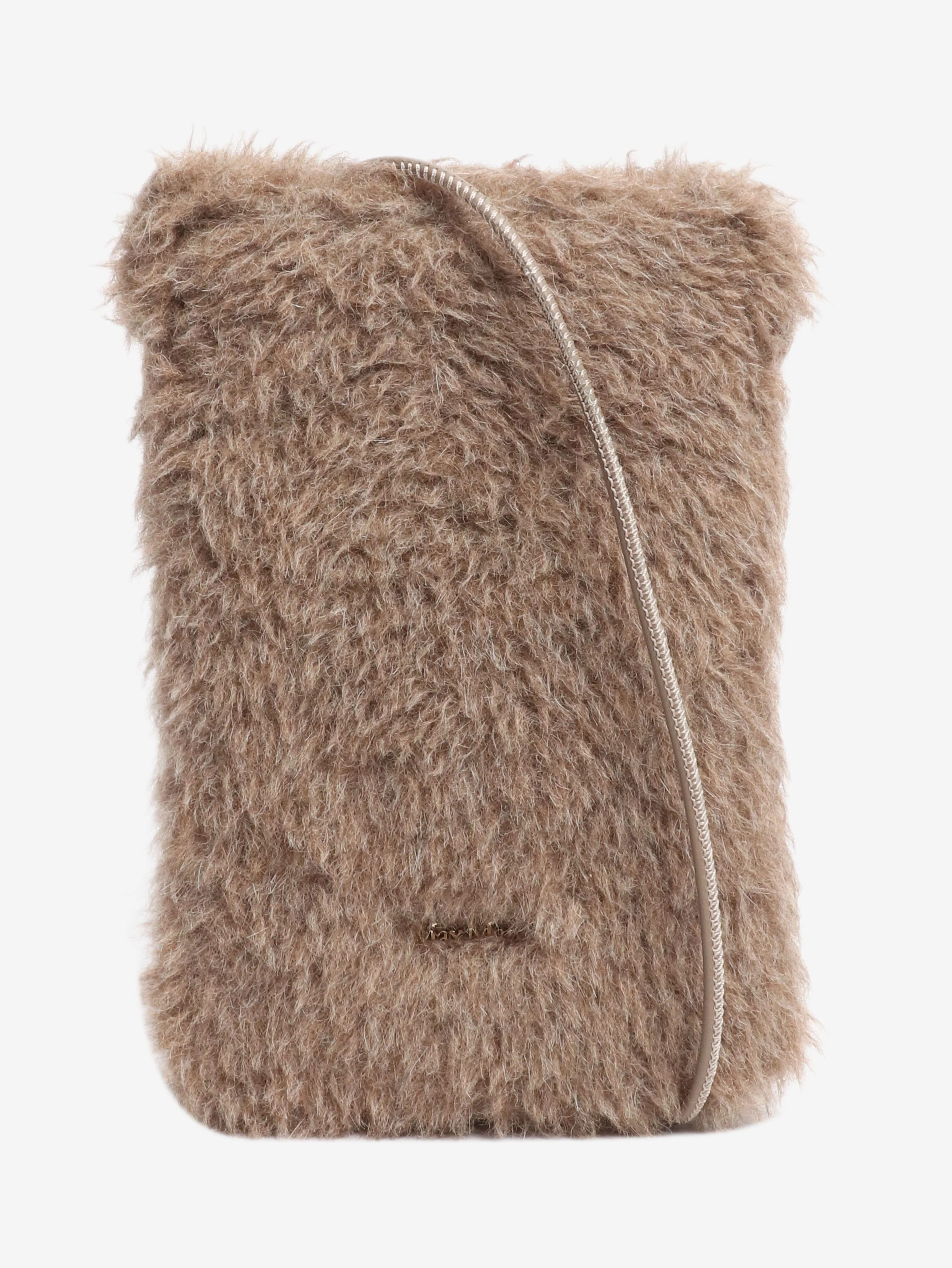 Brown Crossy teddy phone pouch