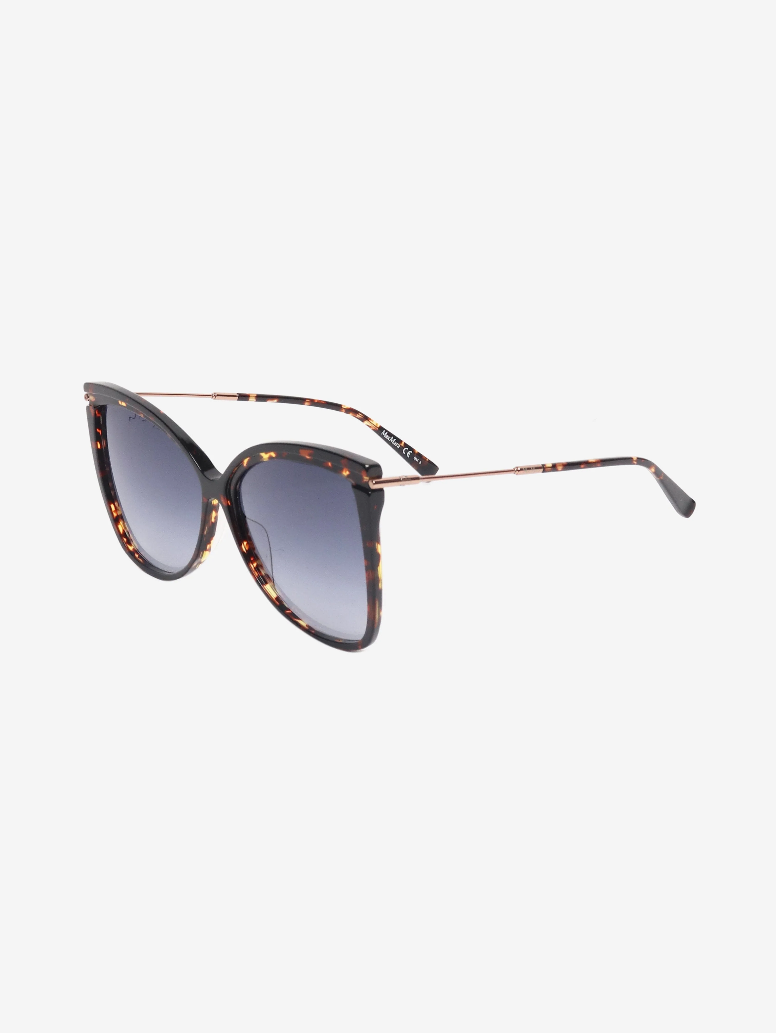 Brown tortishell enlarged sunglasses - Image 2