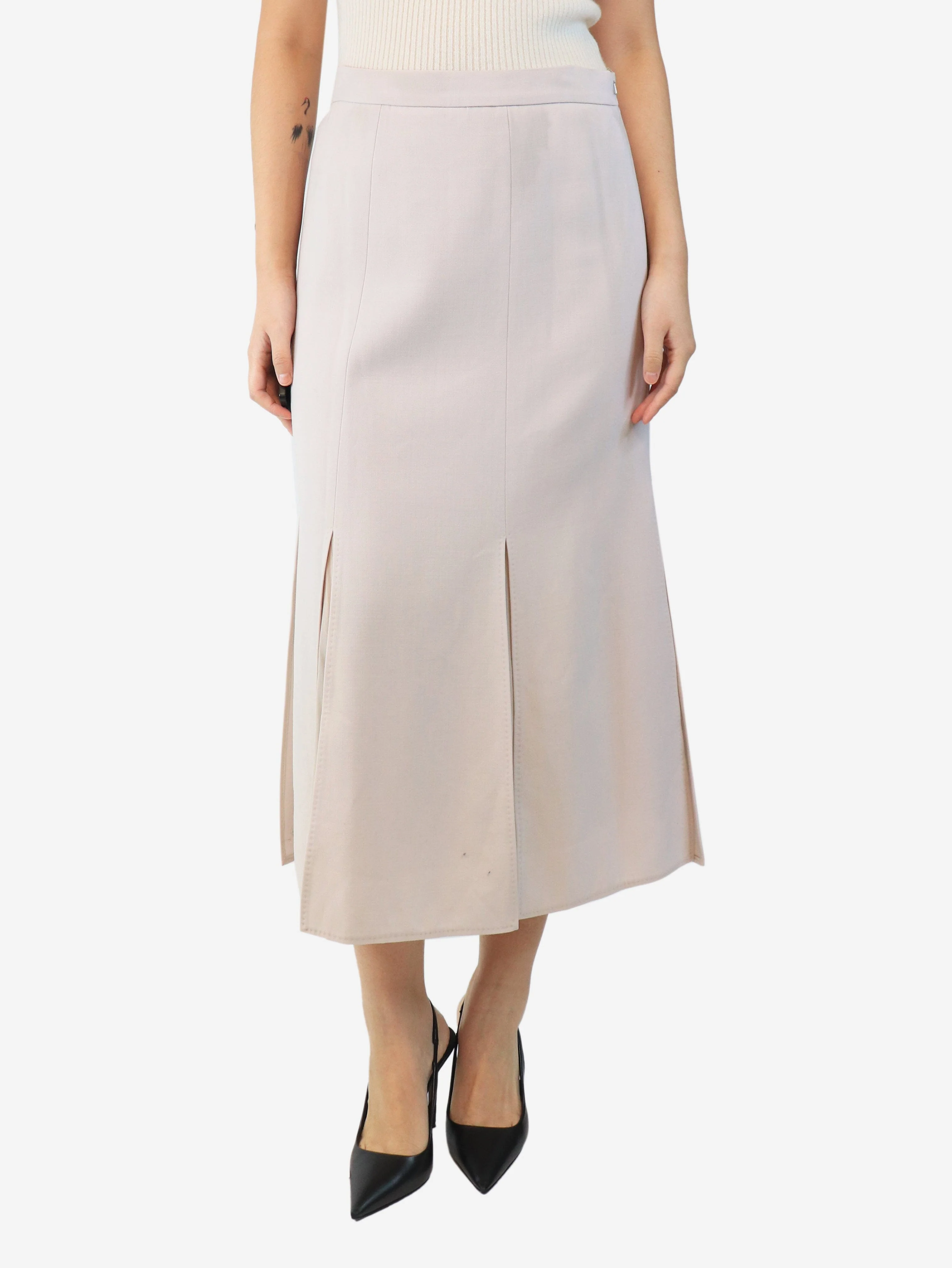 Neutral midi skrit - size UK 14