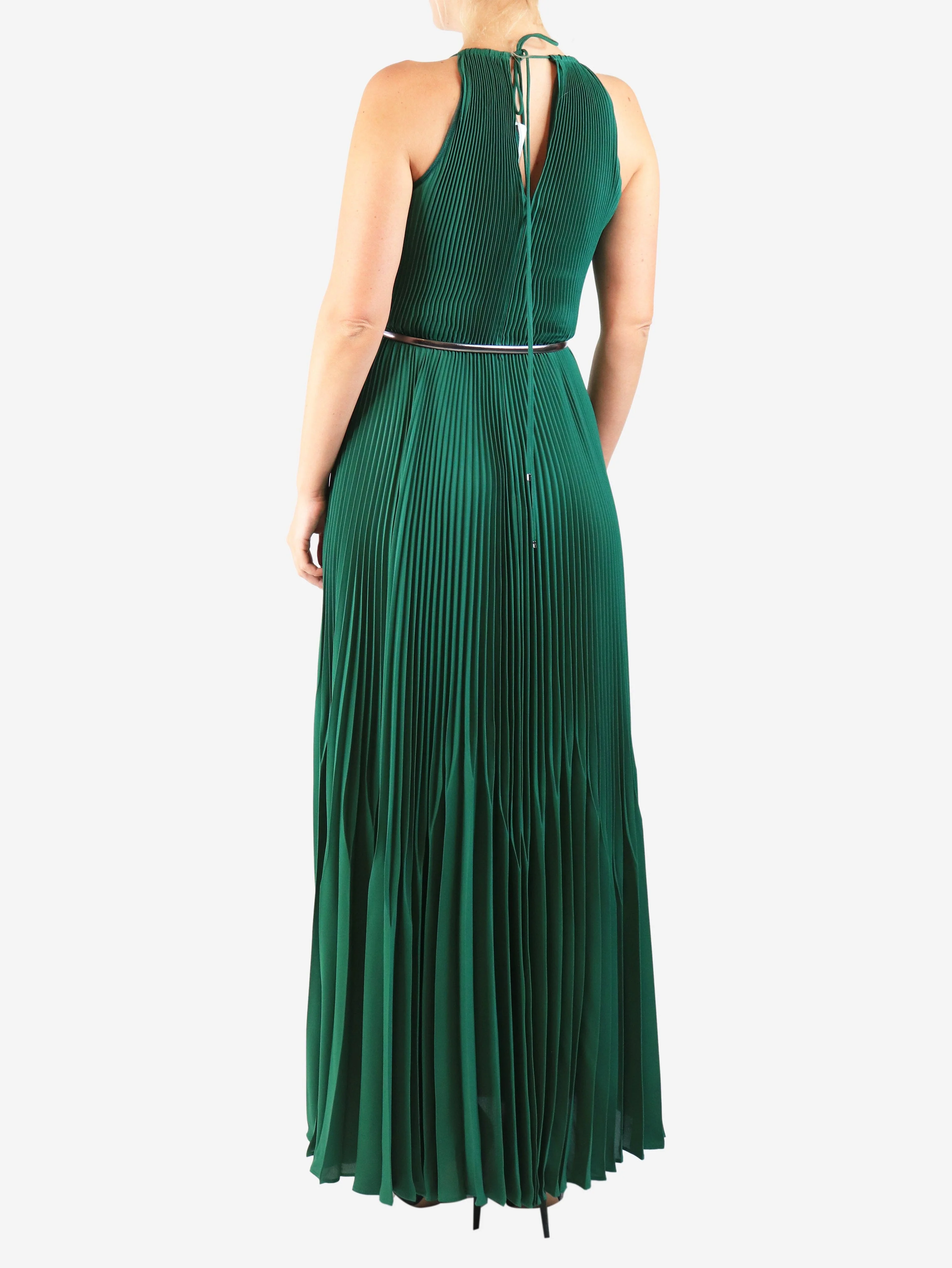 Green pleated midi dress - size - Image 2