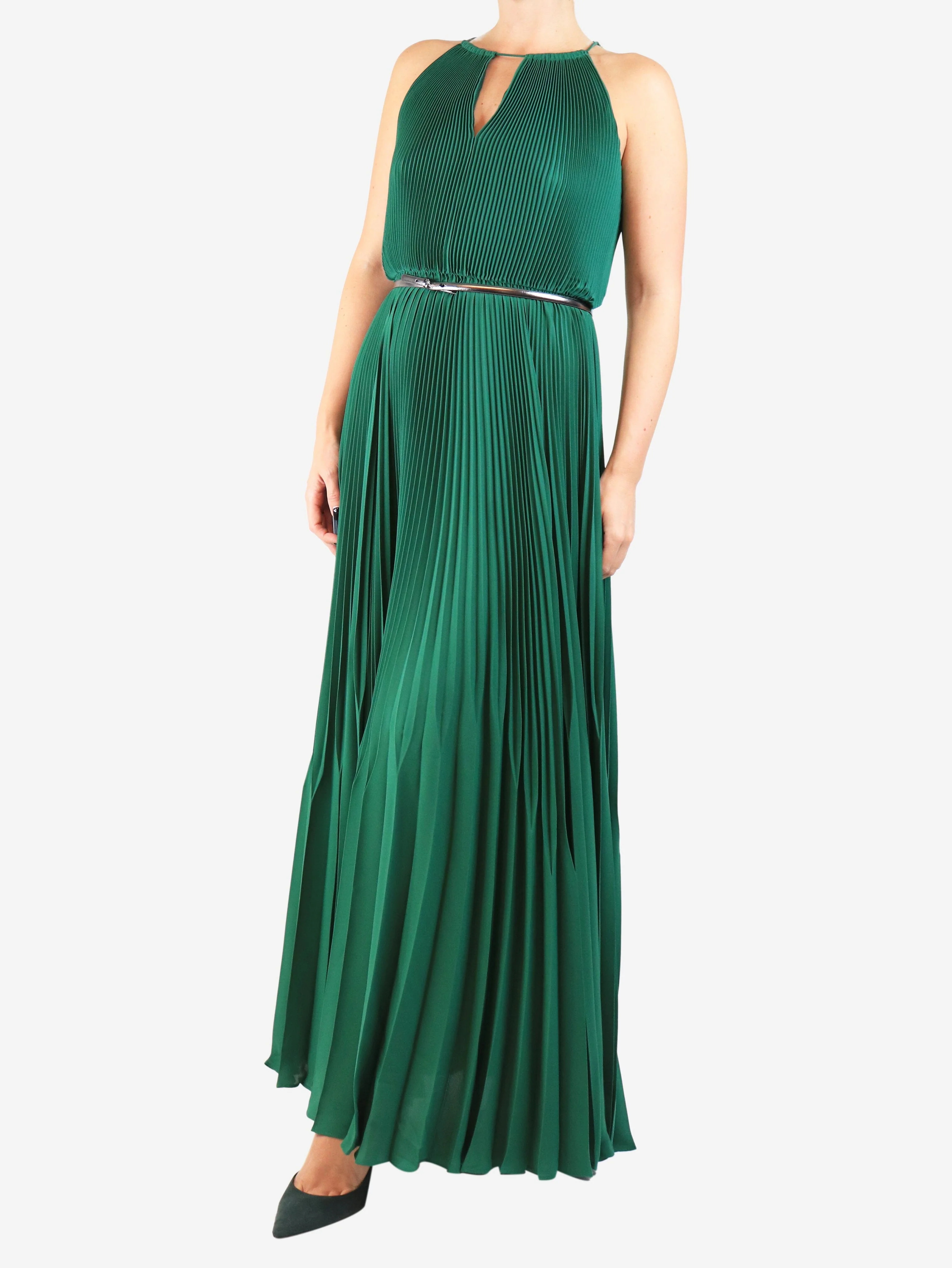 Green pleated midi dress - size - Image 3