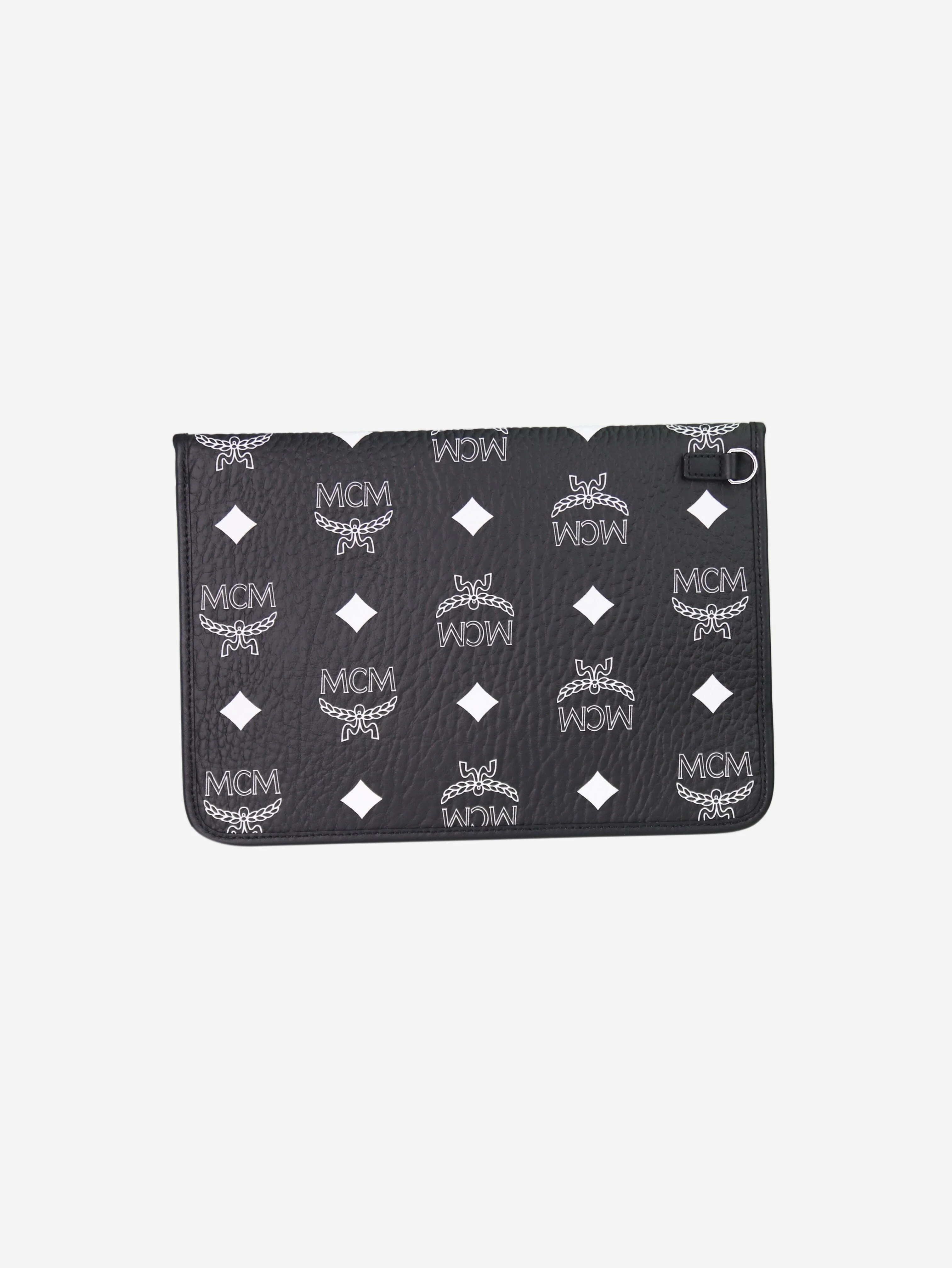 Black monogram leather pouch - Image 3