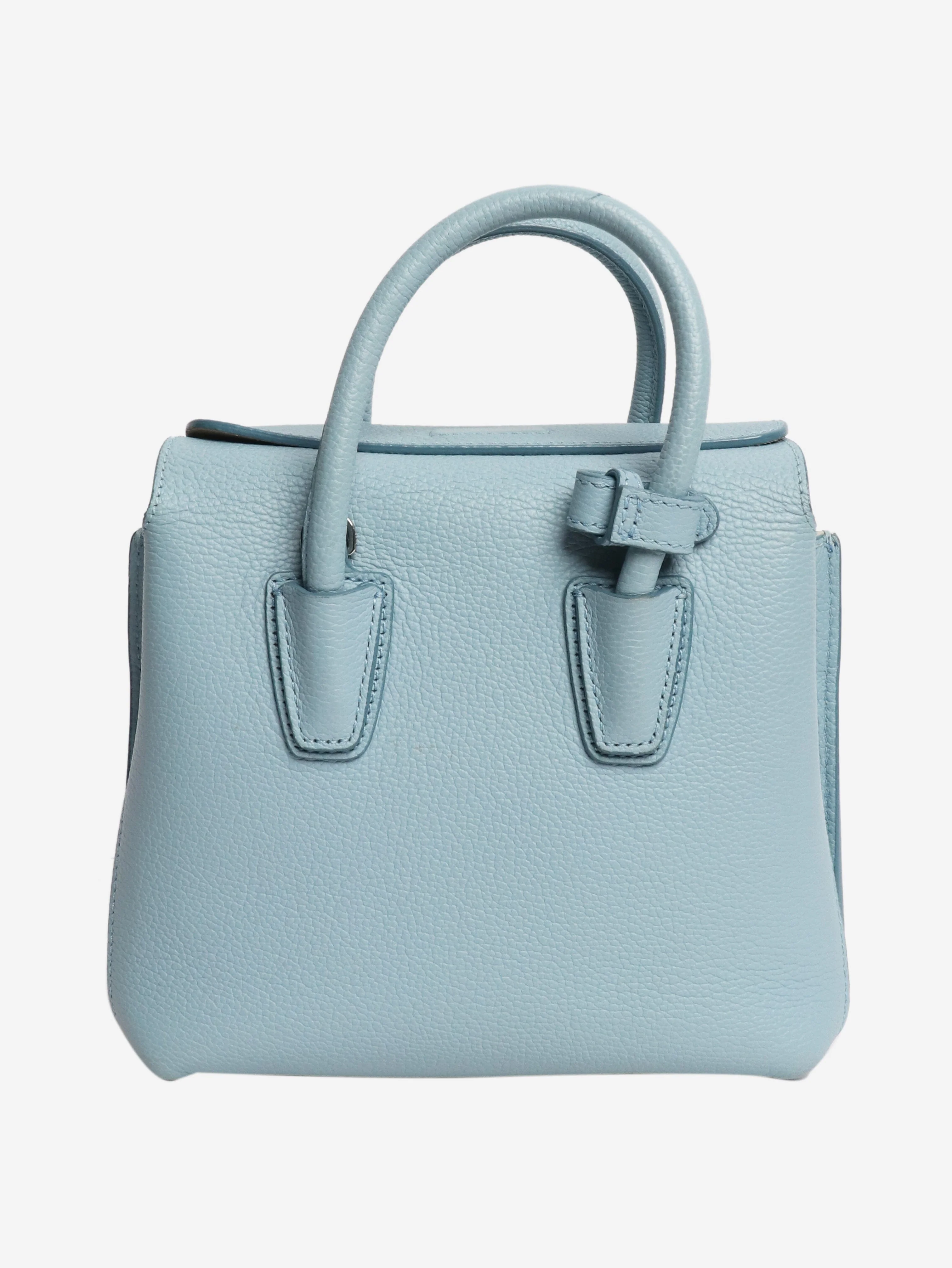 Light blue leather crossbody bag