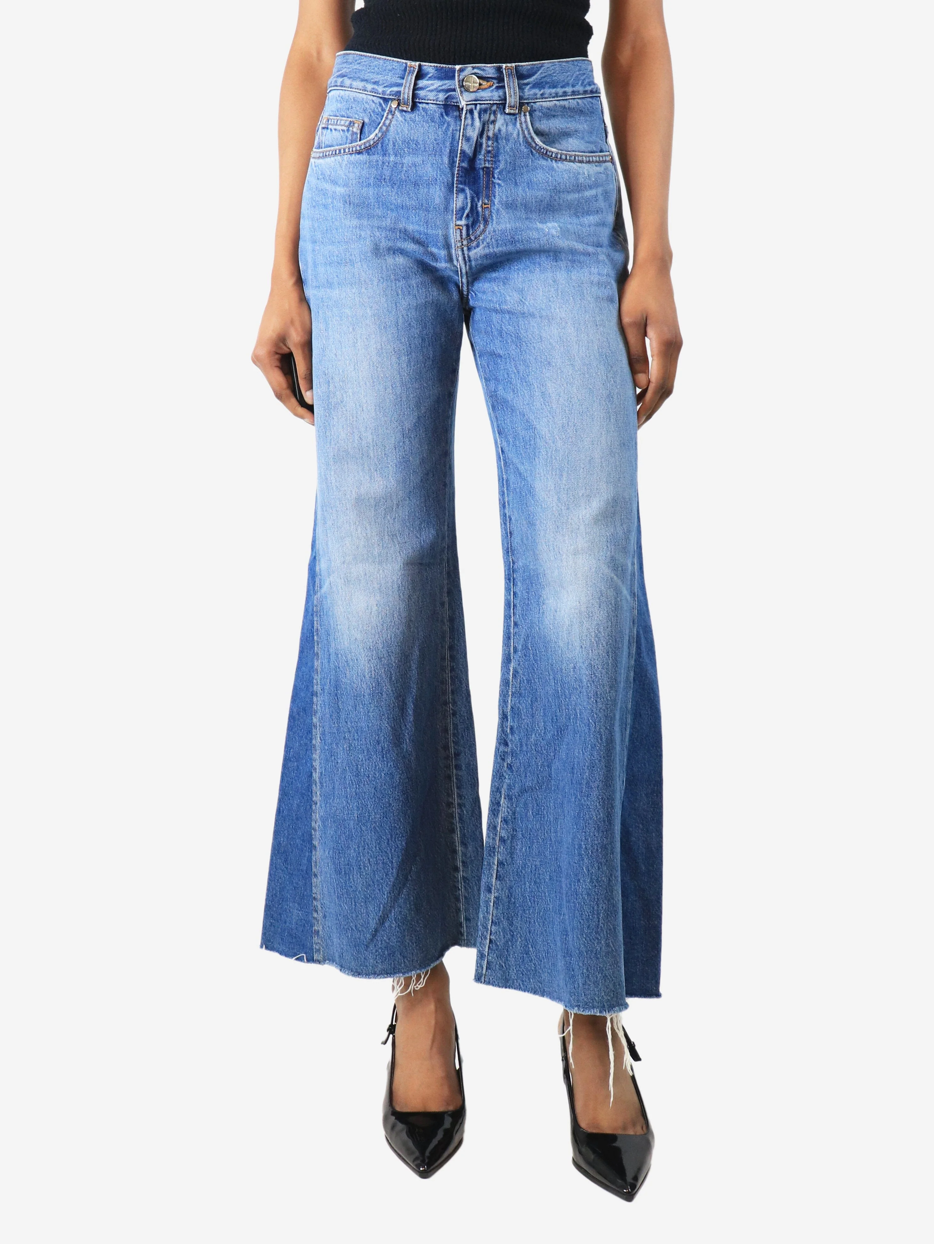 Blue Insert straight jeans - size UK 6
