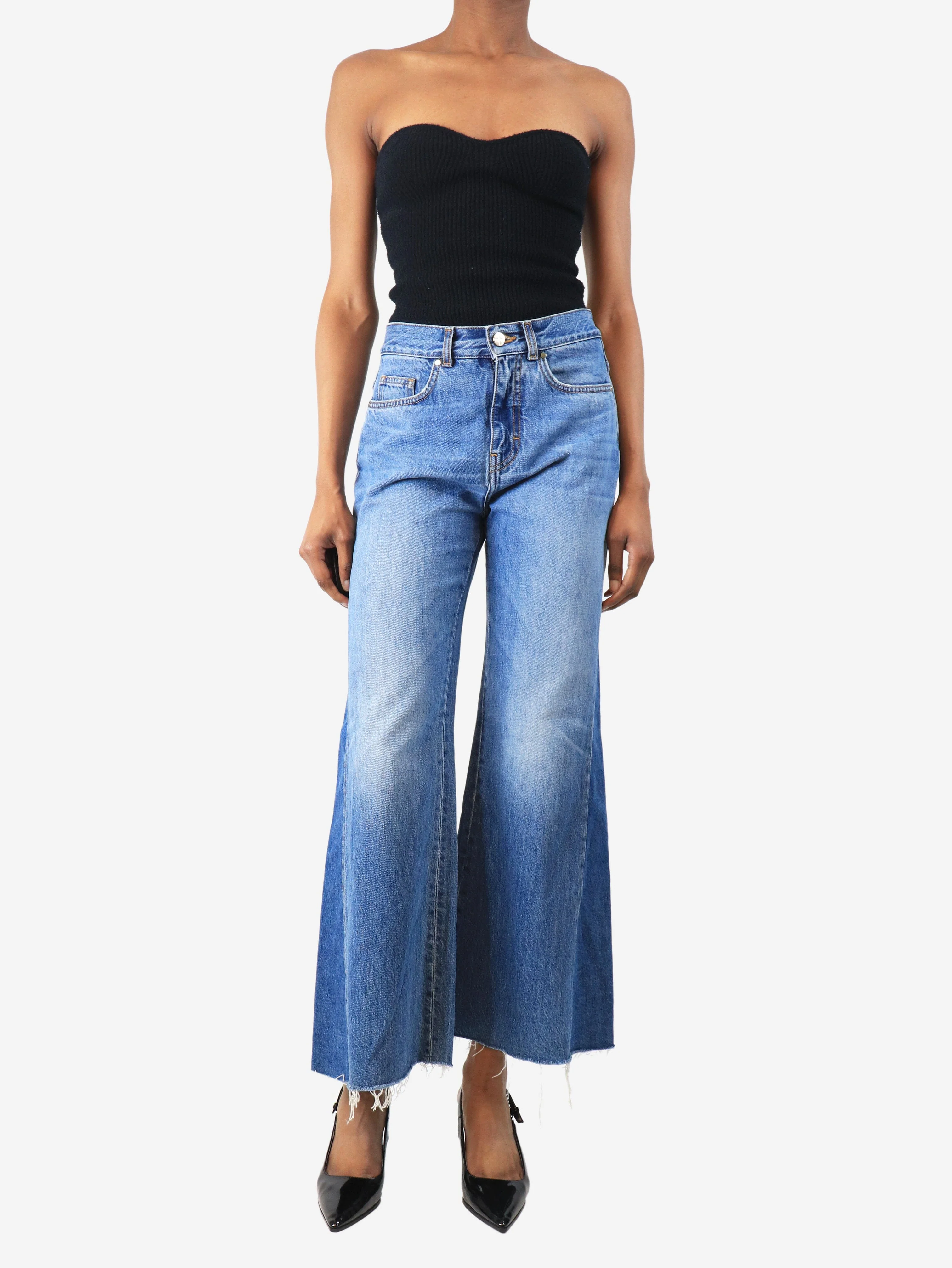 Blue Insert straight jeans - size UK 6 - Image 2