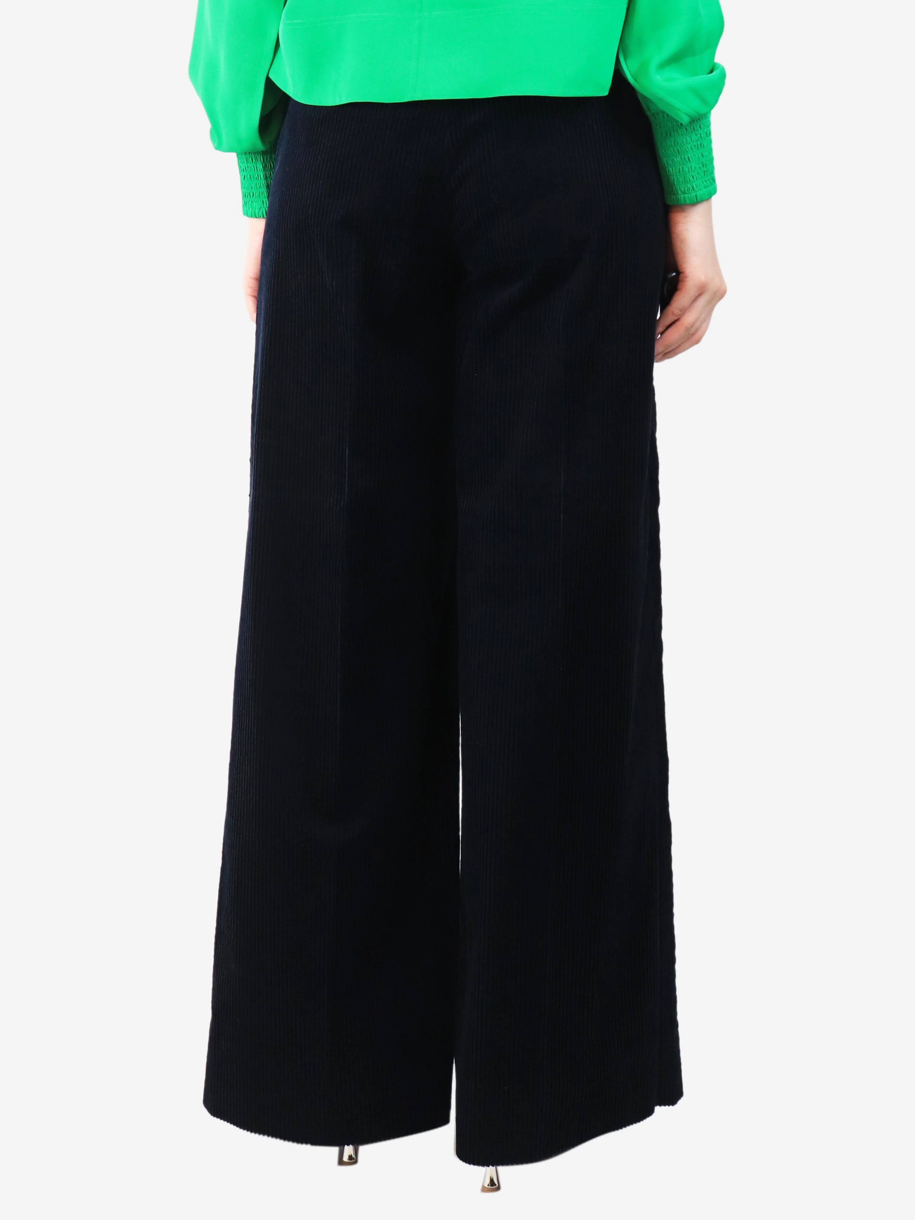 Navy corduroy trousers - size UK 10 - Image 3