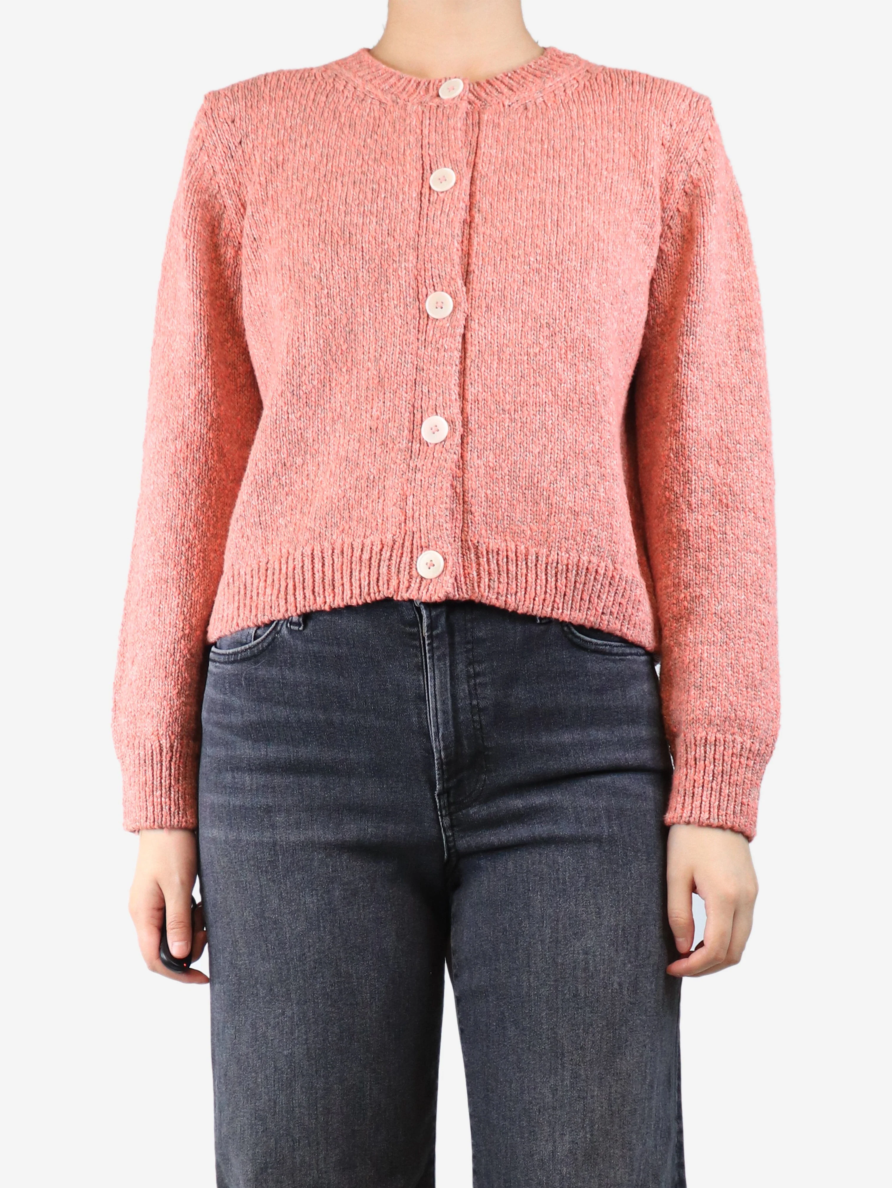 Pink knit cardigan - size M