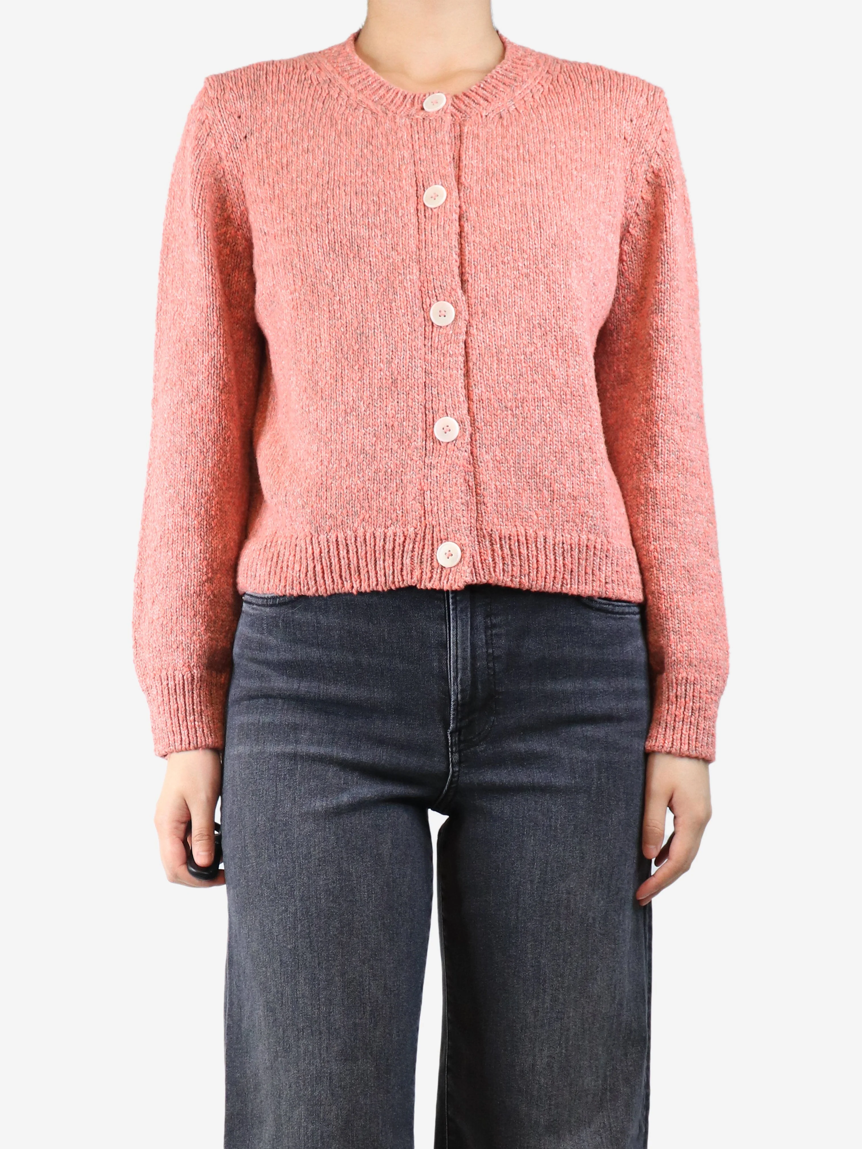 Pink knit cardigan - size M - Image 3