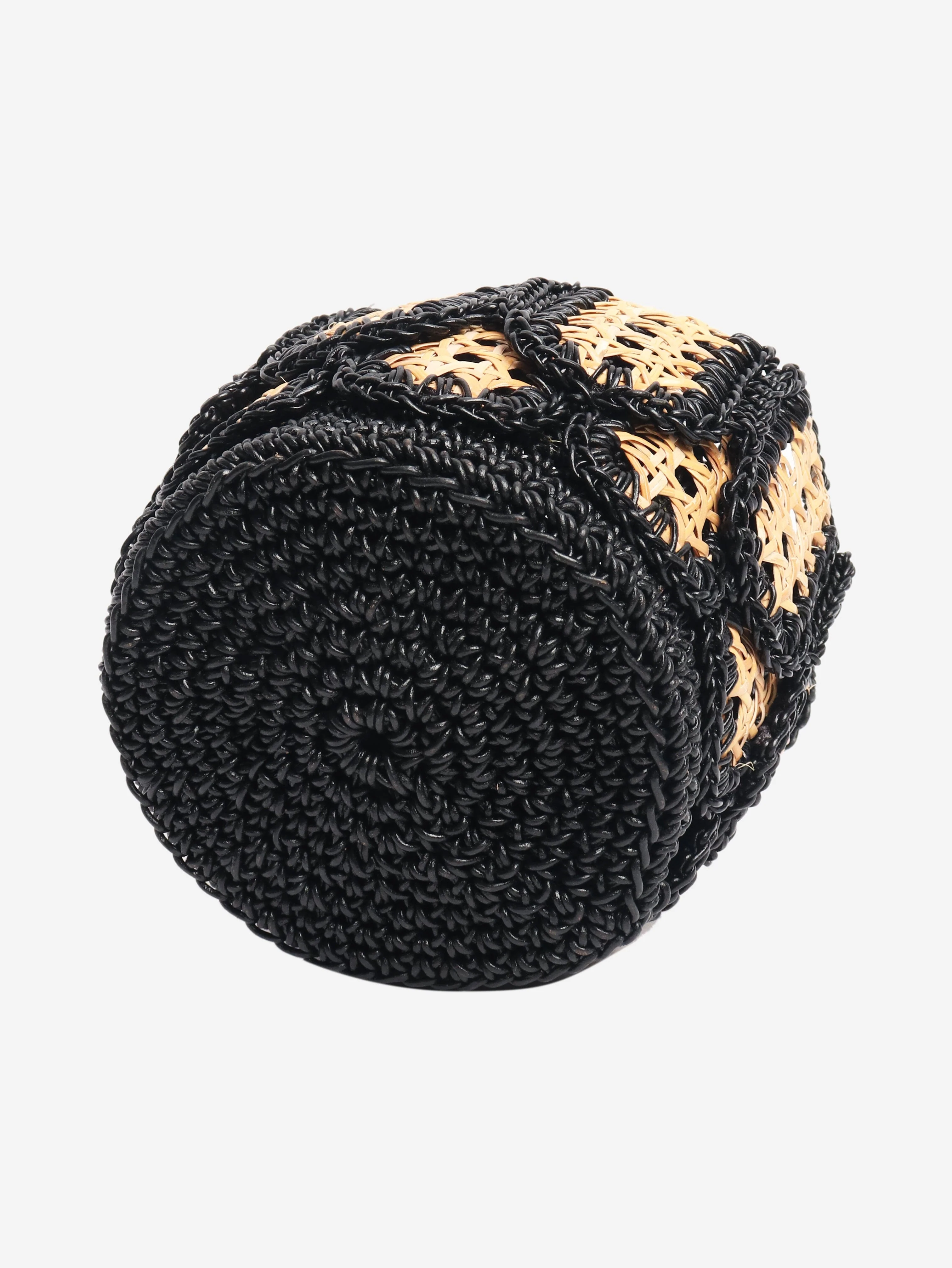 Neutral woven raffia top handle bag - Image 4