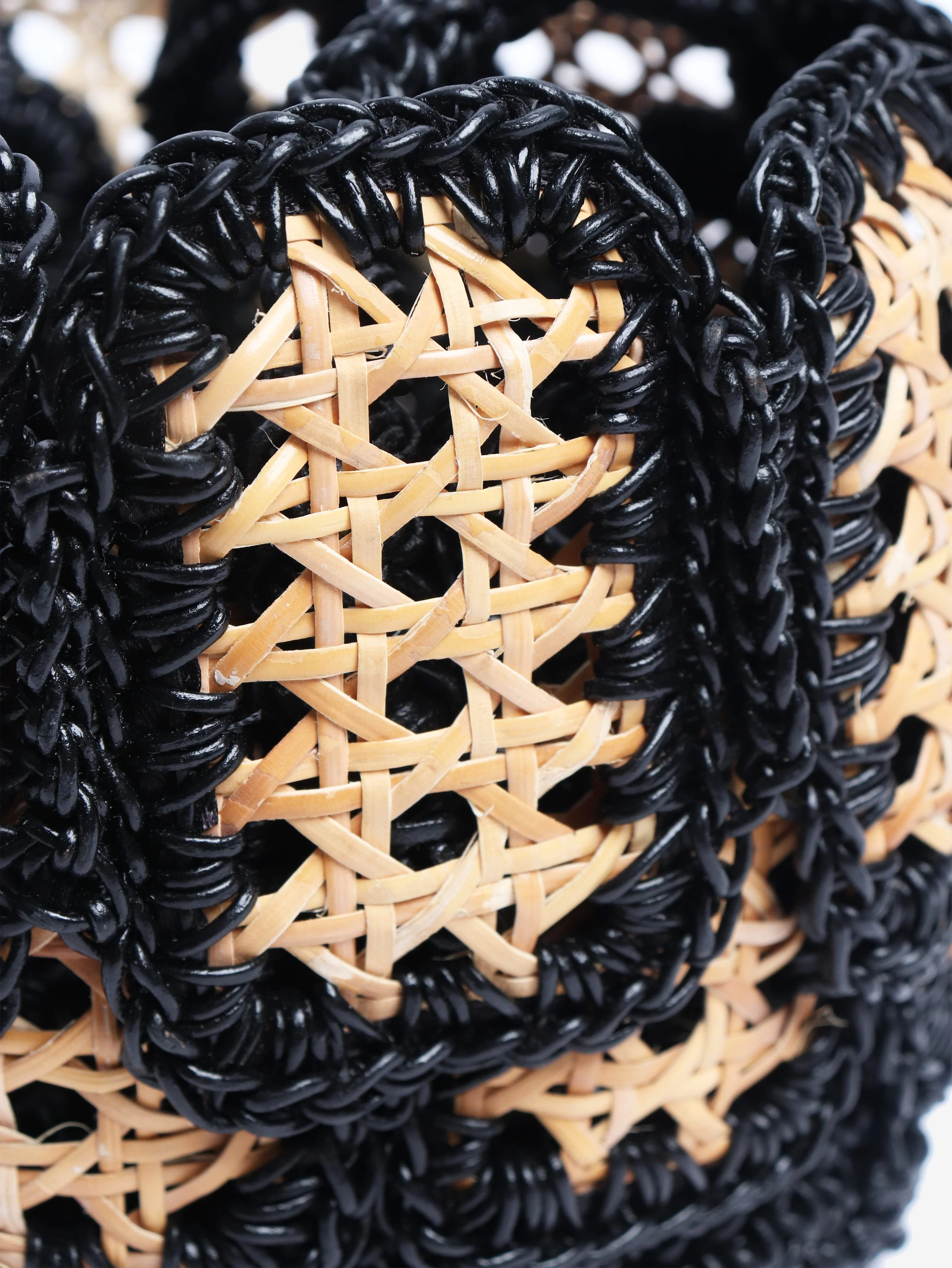 Neutral woven raffia top handle bag - Image 5