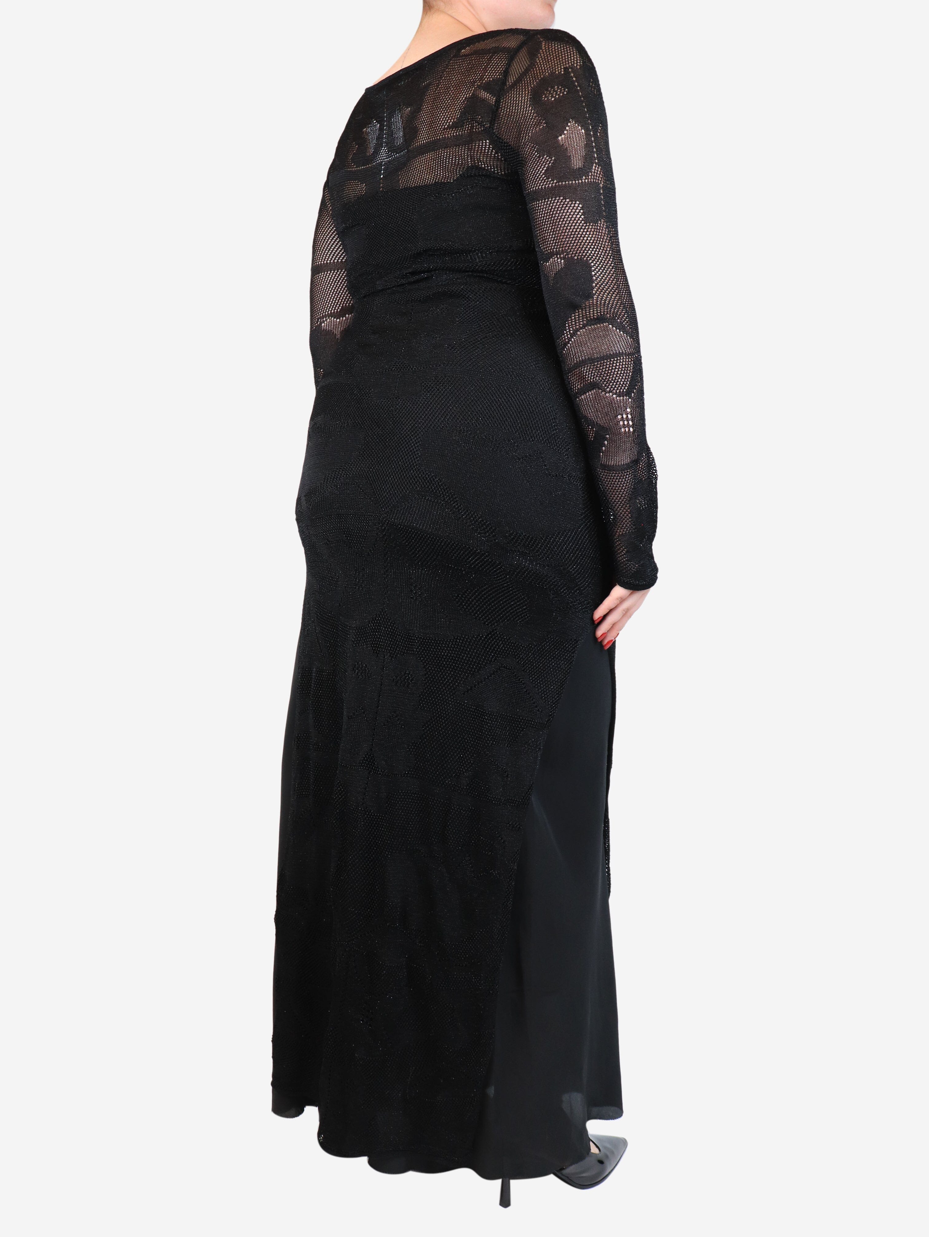 Black lurex beach cover-up - size L - Image 2