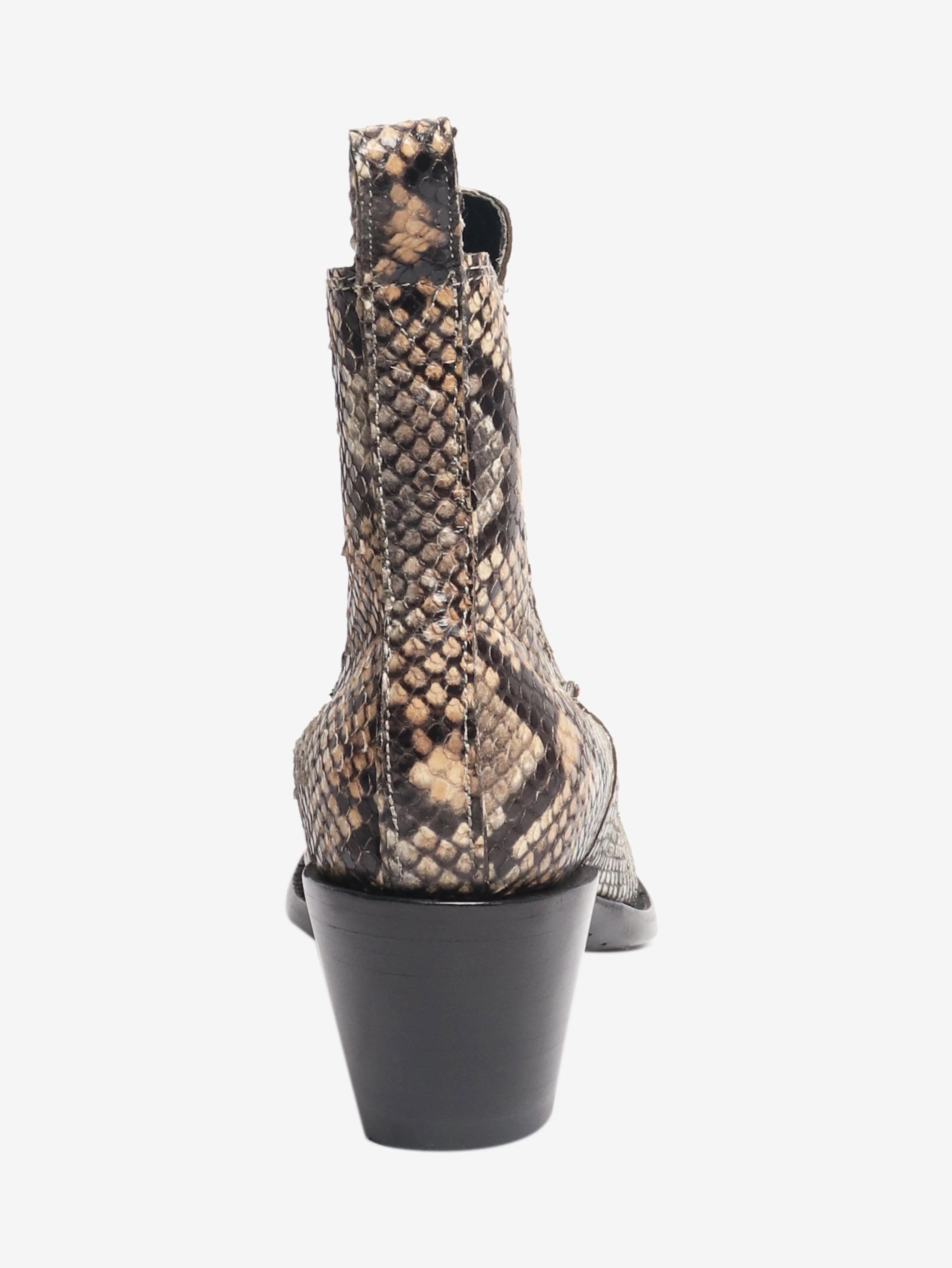 Brown snakeskin western ankle boots - size EU 39 - Image 3